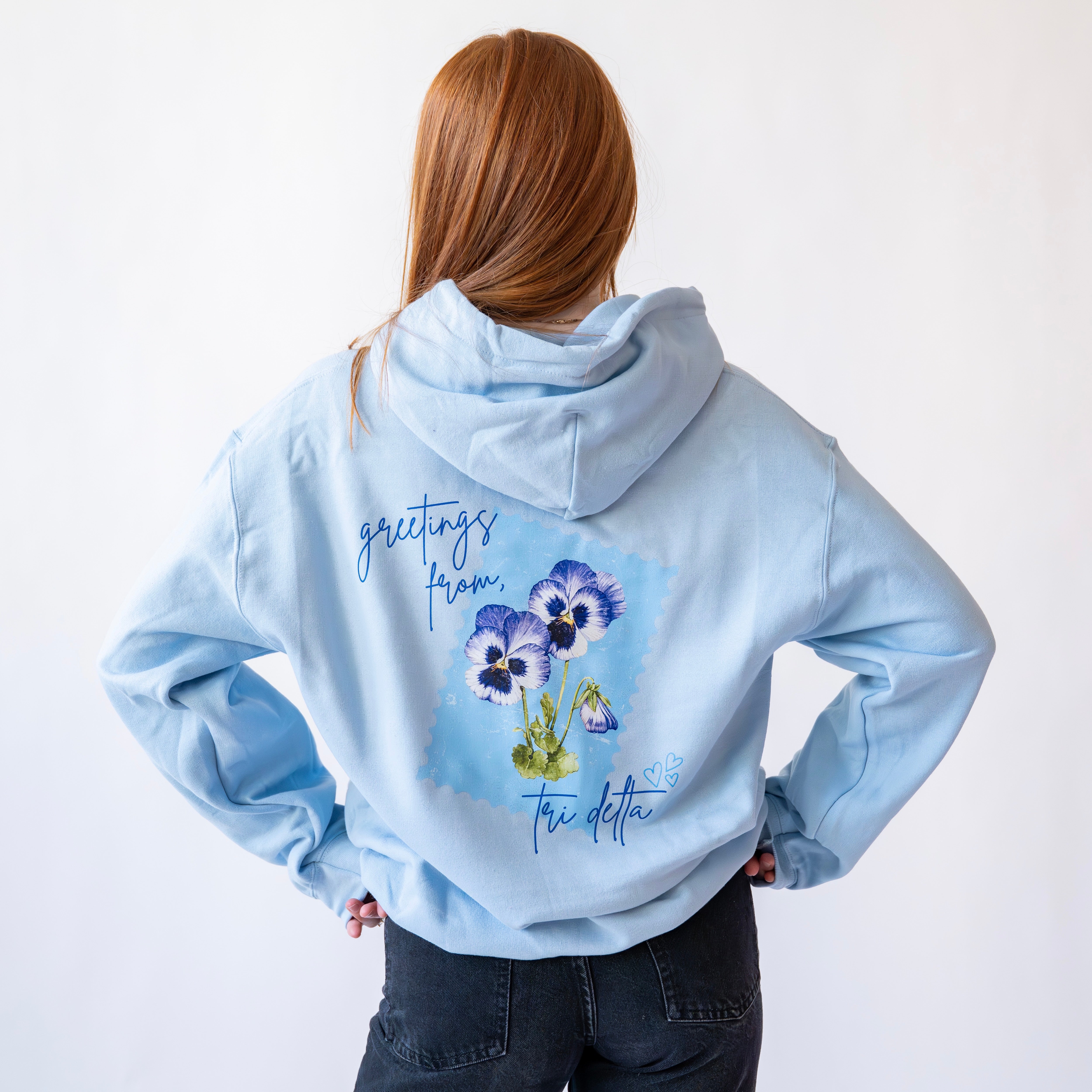Delivered With Love Hoodie Sweatshirt - Tri Delta