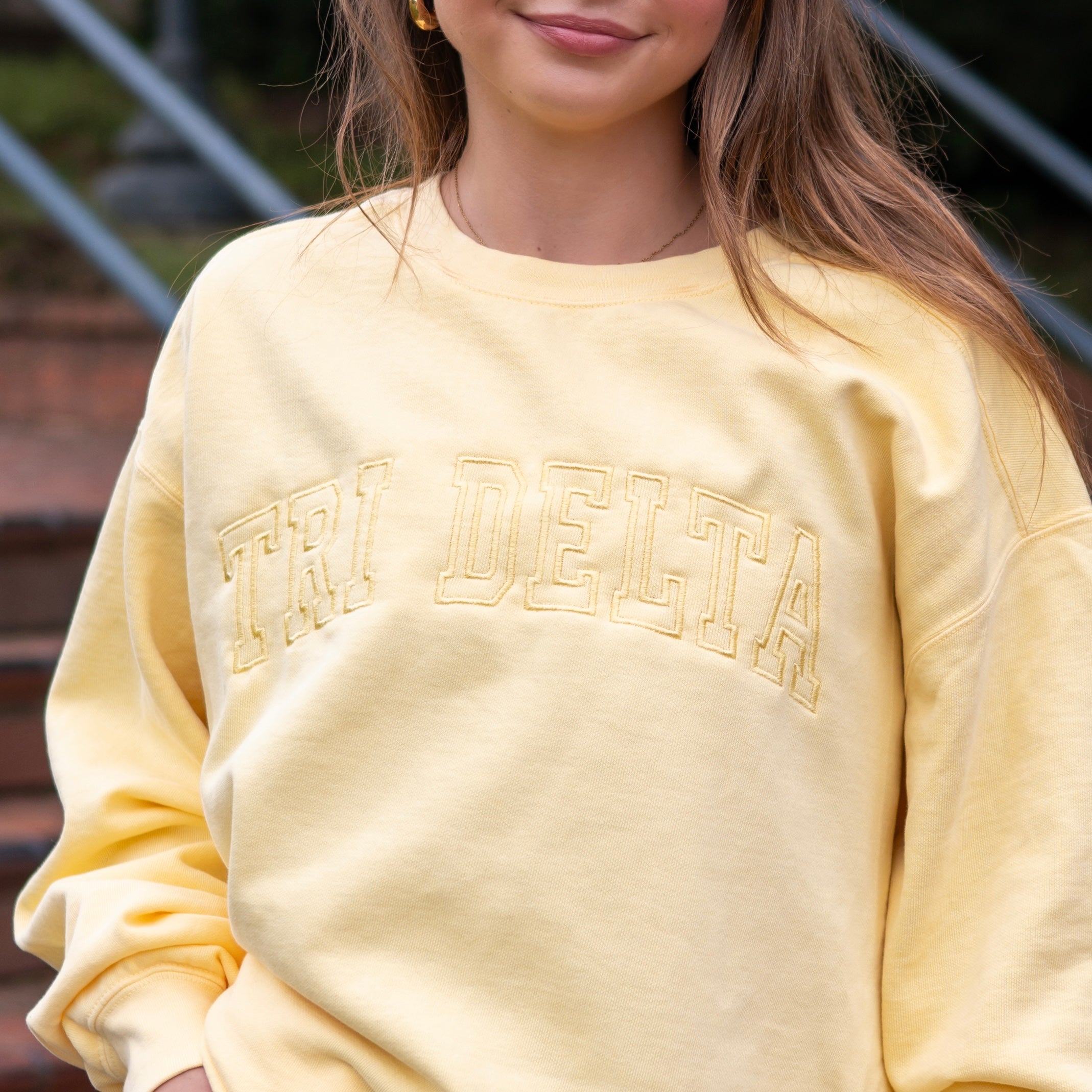 Homebody Embroidered Crew Neck Sweatshirt