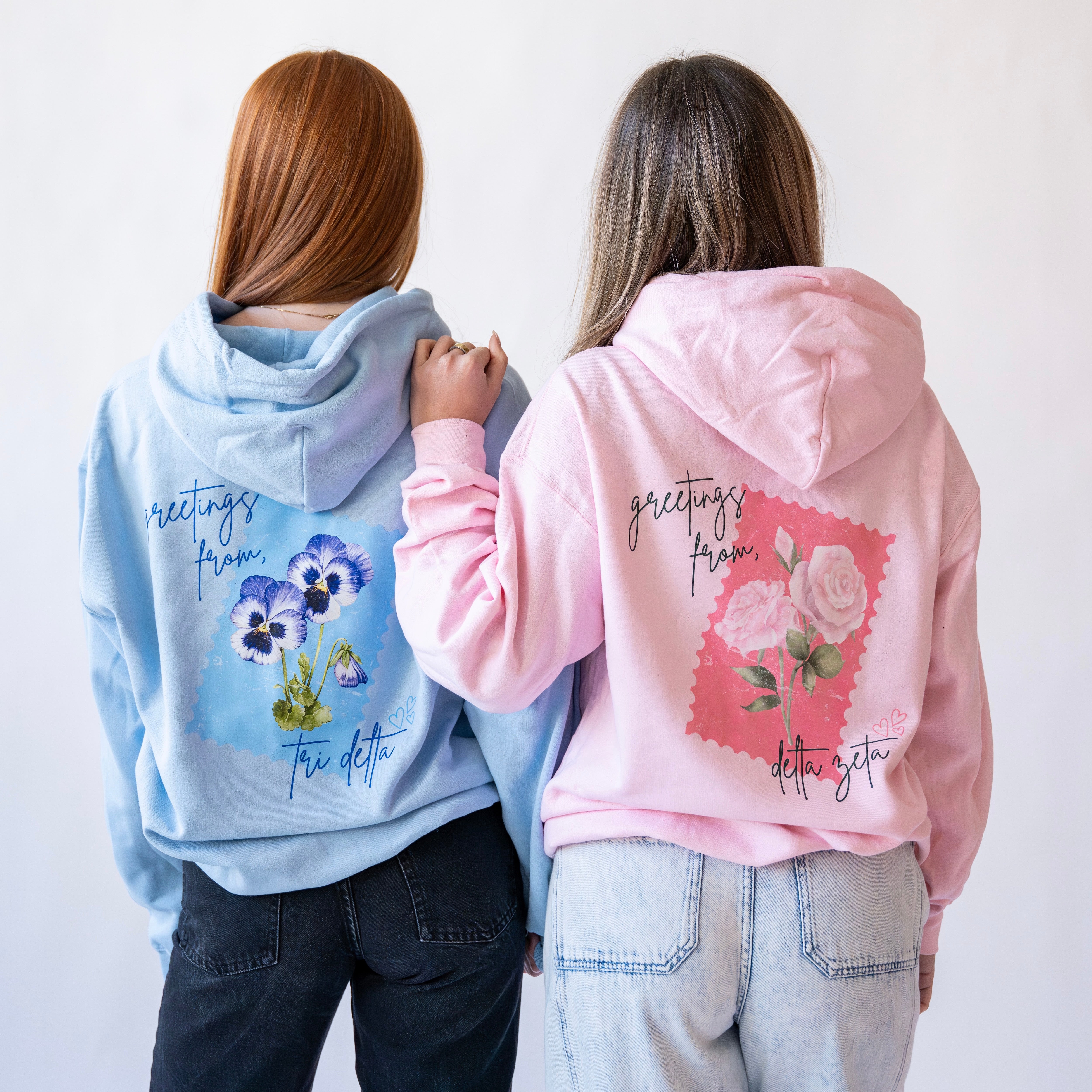 Delivered With Love Hoodie Sweatshirt - Tri Delta