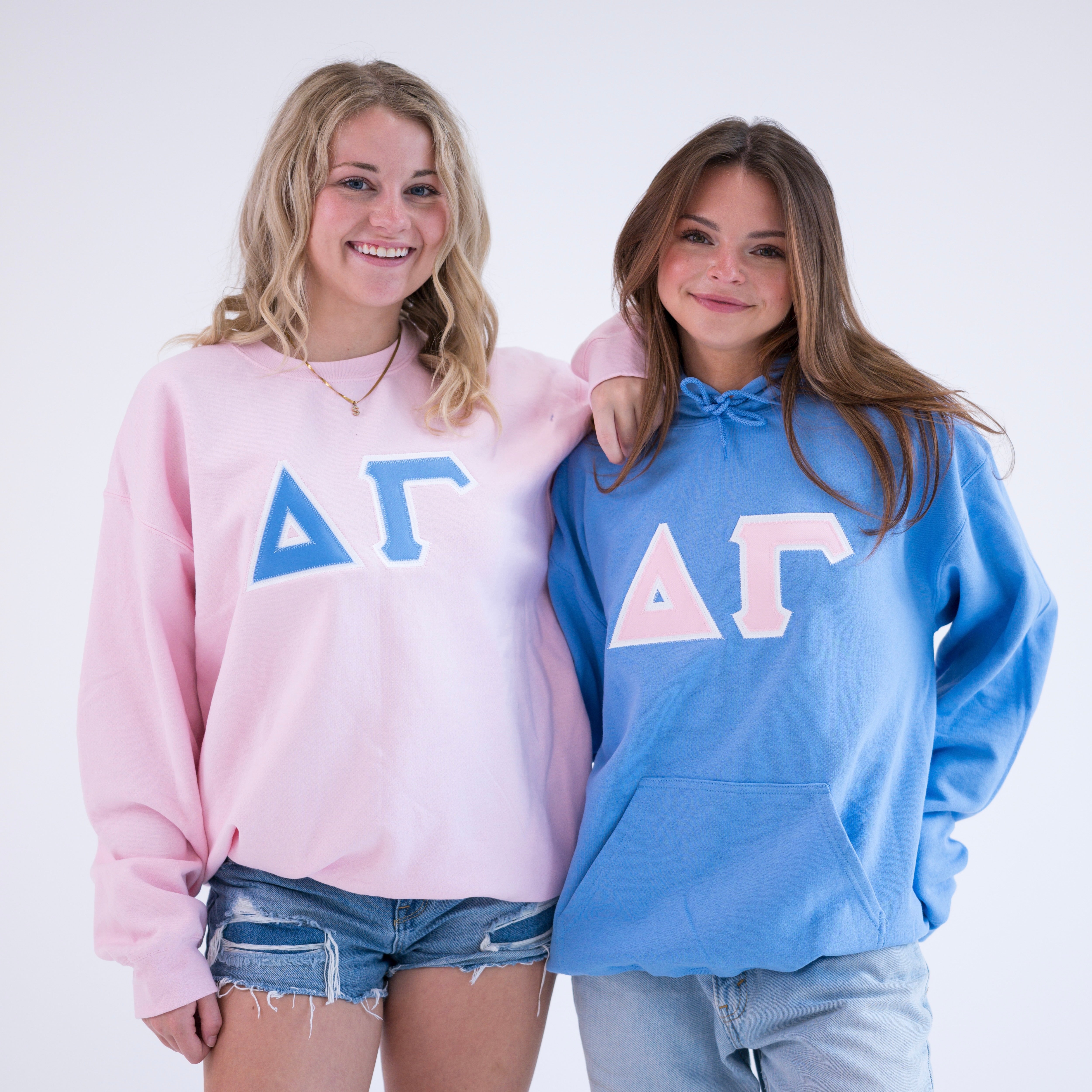 Basic Greek Letter Hoodie Sweatshirt - Delta Gamma