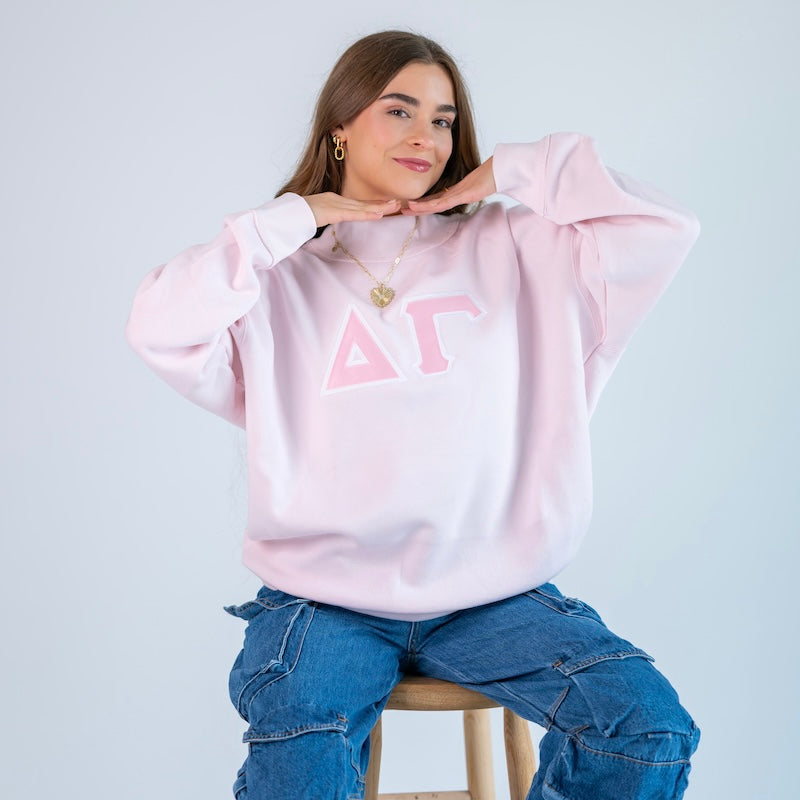 Basic Greek Letter Mockneck Sweatshirt - Delta Gamma