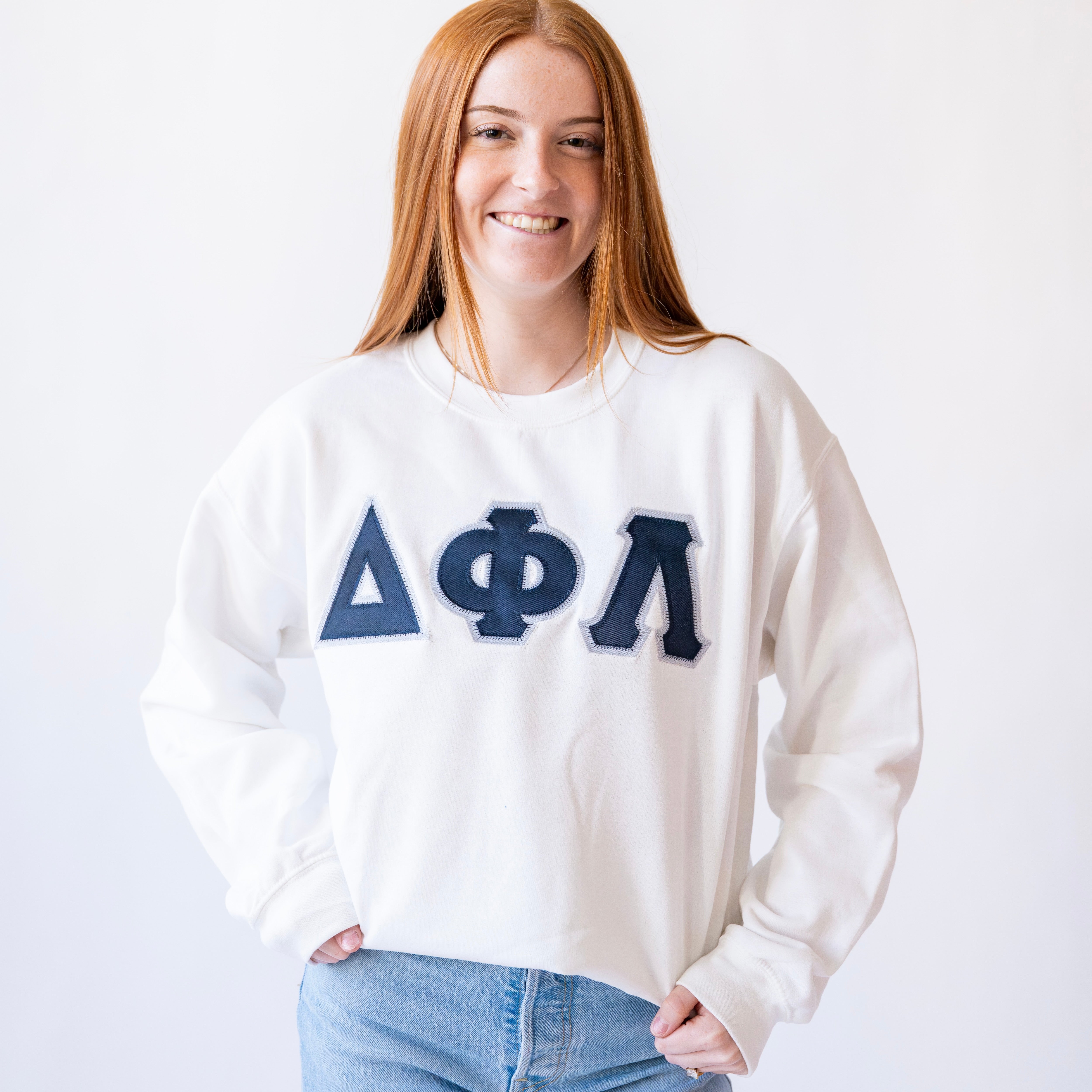 Basic Greek Letter Crewneck Sweatshirt - Delta Phi Lambda