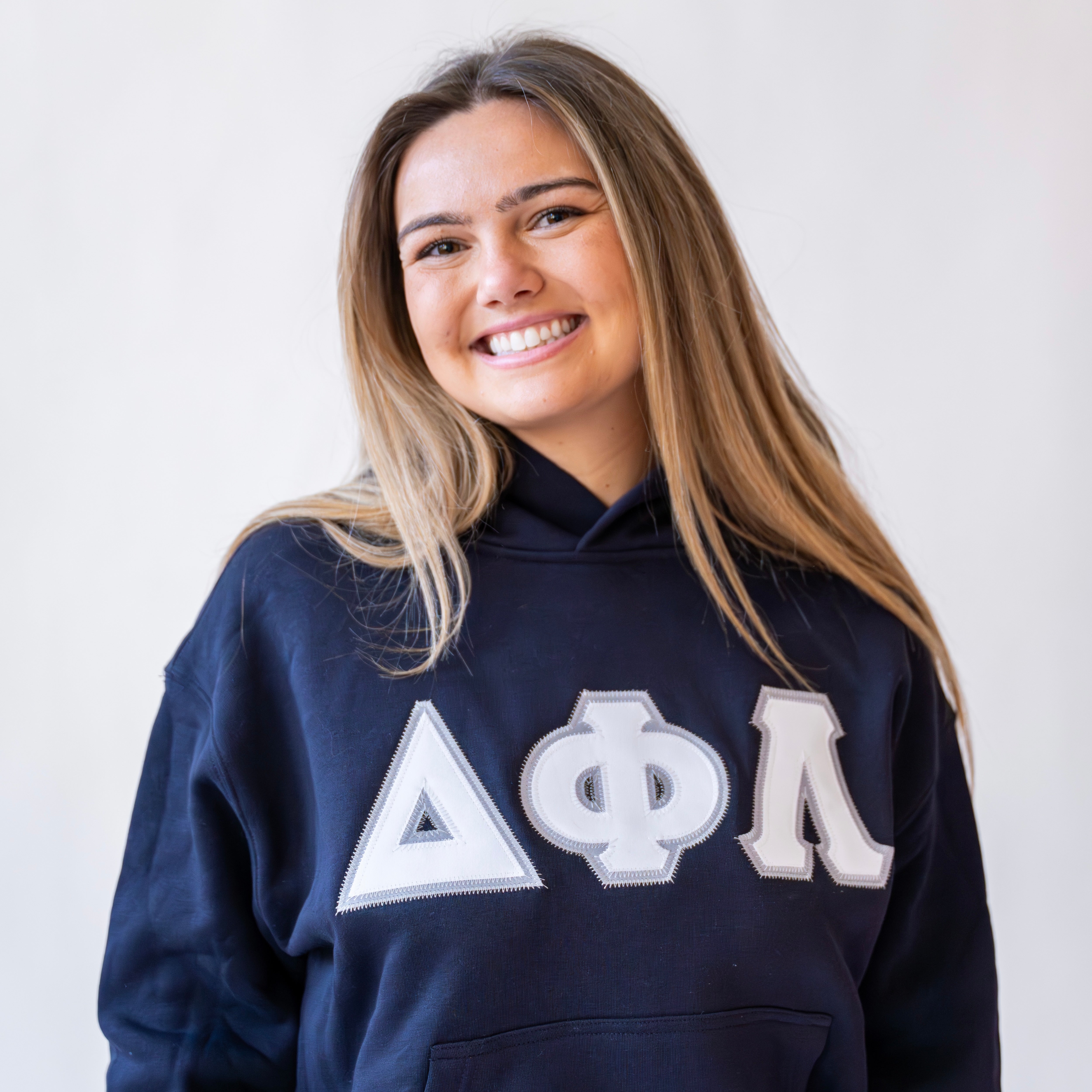 Basic Greek Letter Hoodie Sweatshirt - Delta Phi Lambda