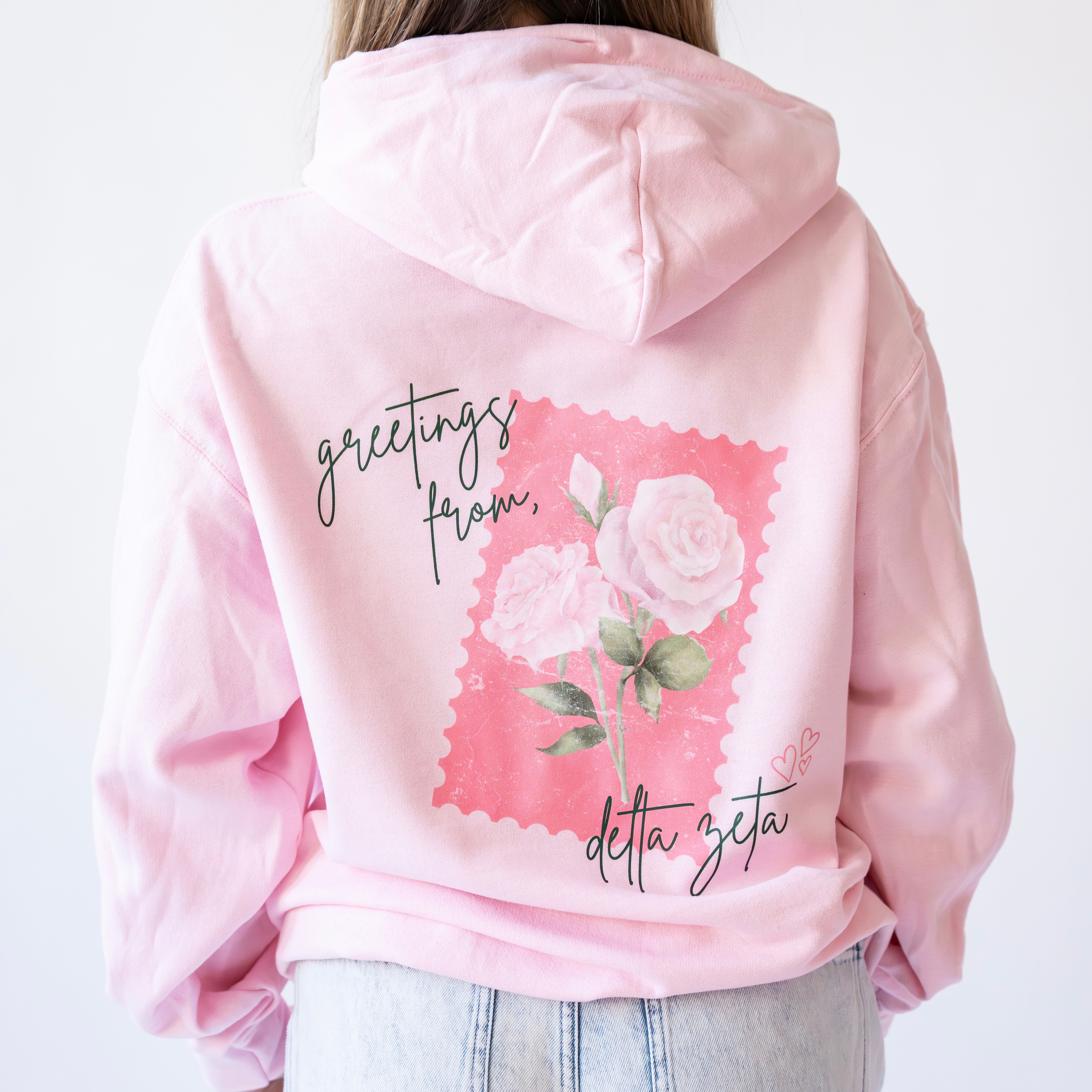 Delivered With Love Hoodie Sweatshirt - Delta Zeta