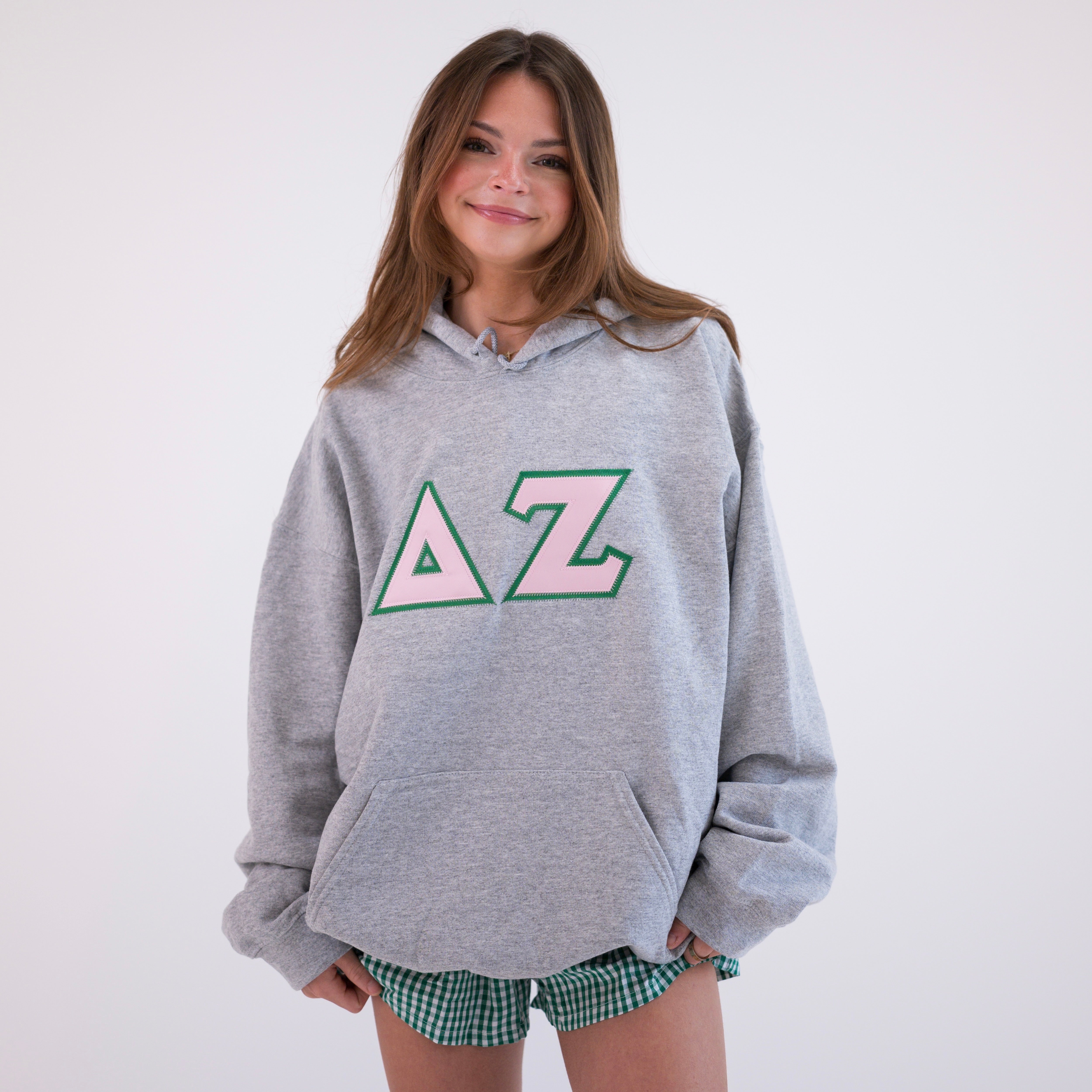 Basic Greek Letter Hoodie Sweatshirt - Delta Zeta