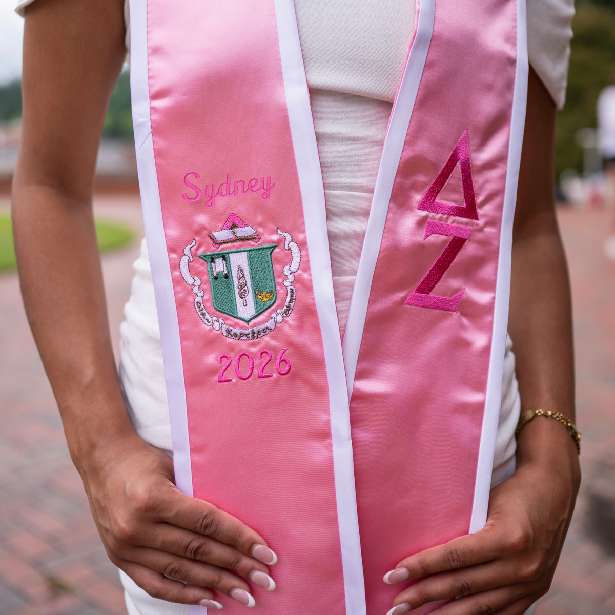 Delta Zeta Personalized Crest Greek Letter Graduation Stole – Greek ...