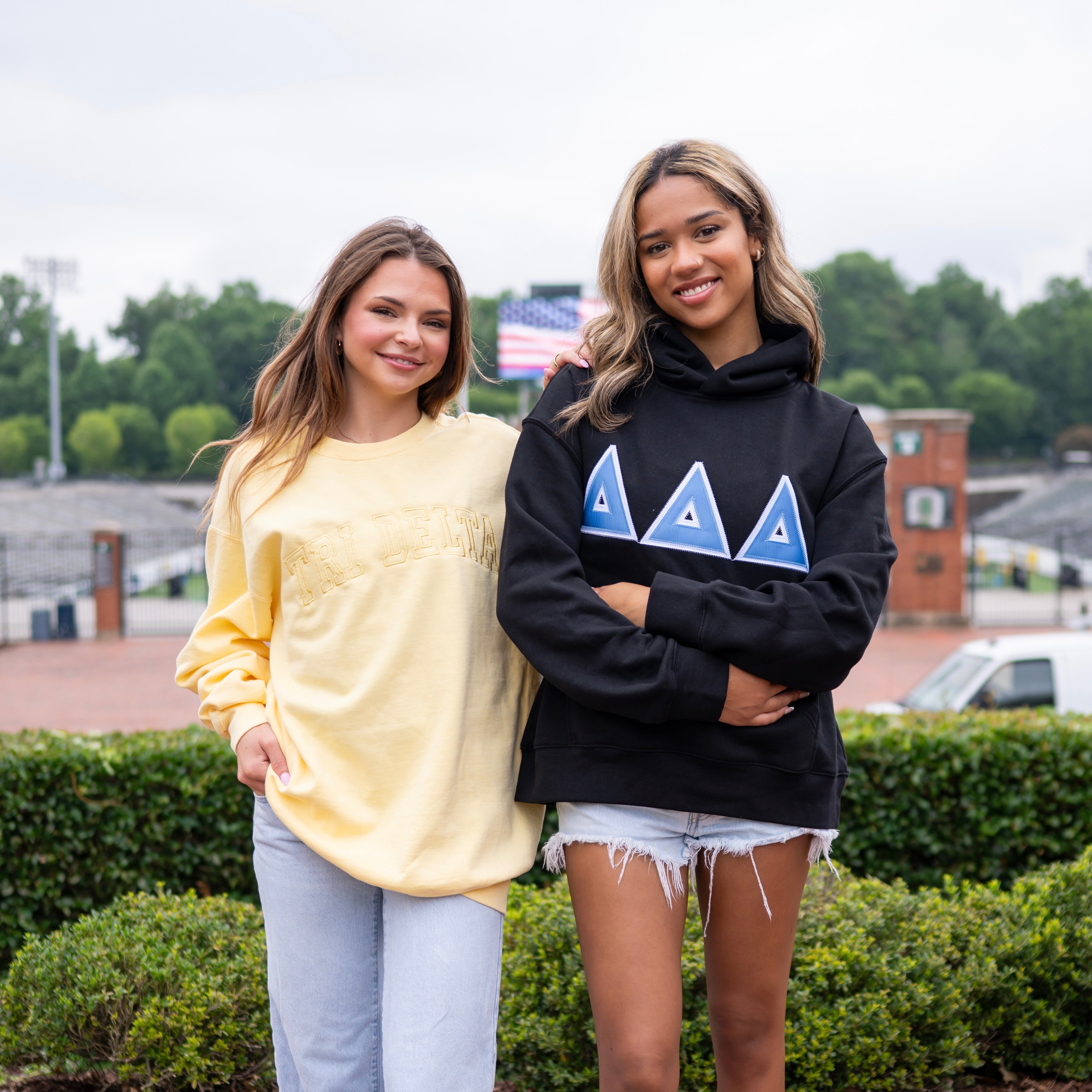 Homebody Embroidered Crew Neck Sweatshirt - Delta Delta Delta