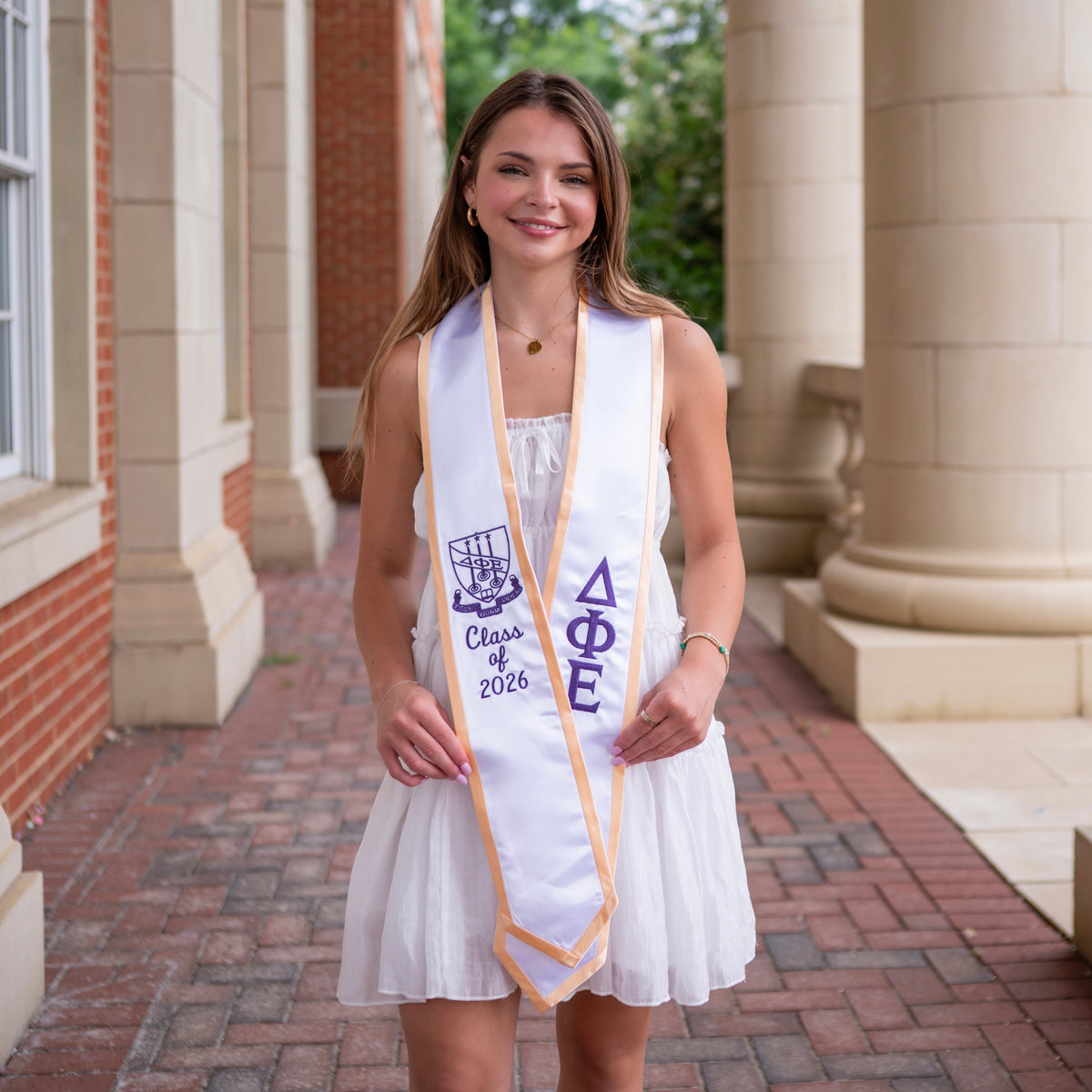 Delta Phi Epsilon Minimalistic Crest Sorority Graduation Stole – Greek ...