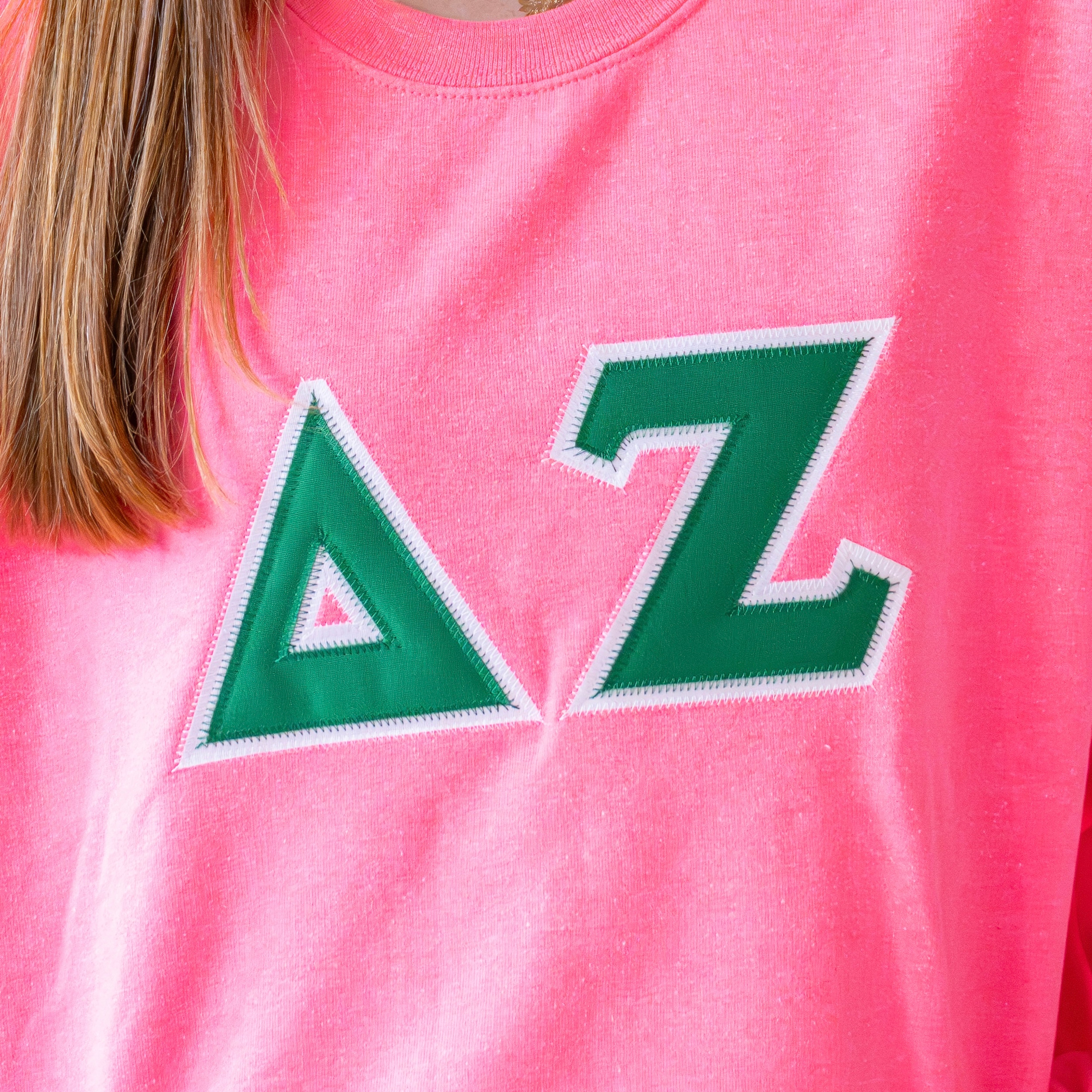 Basic Greek Letter Crewneck Sweatshirt - Delta Zeta