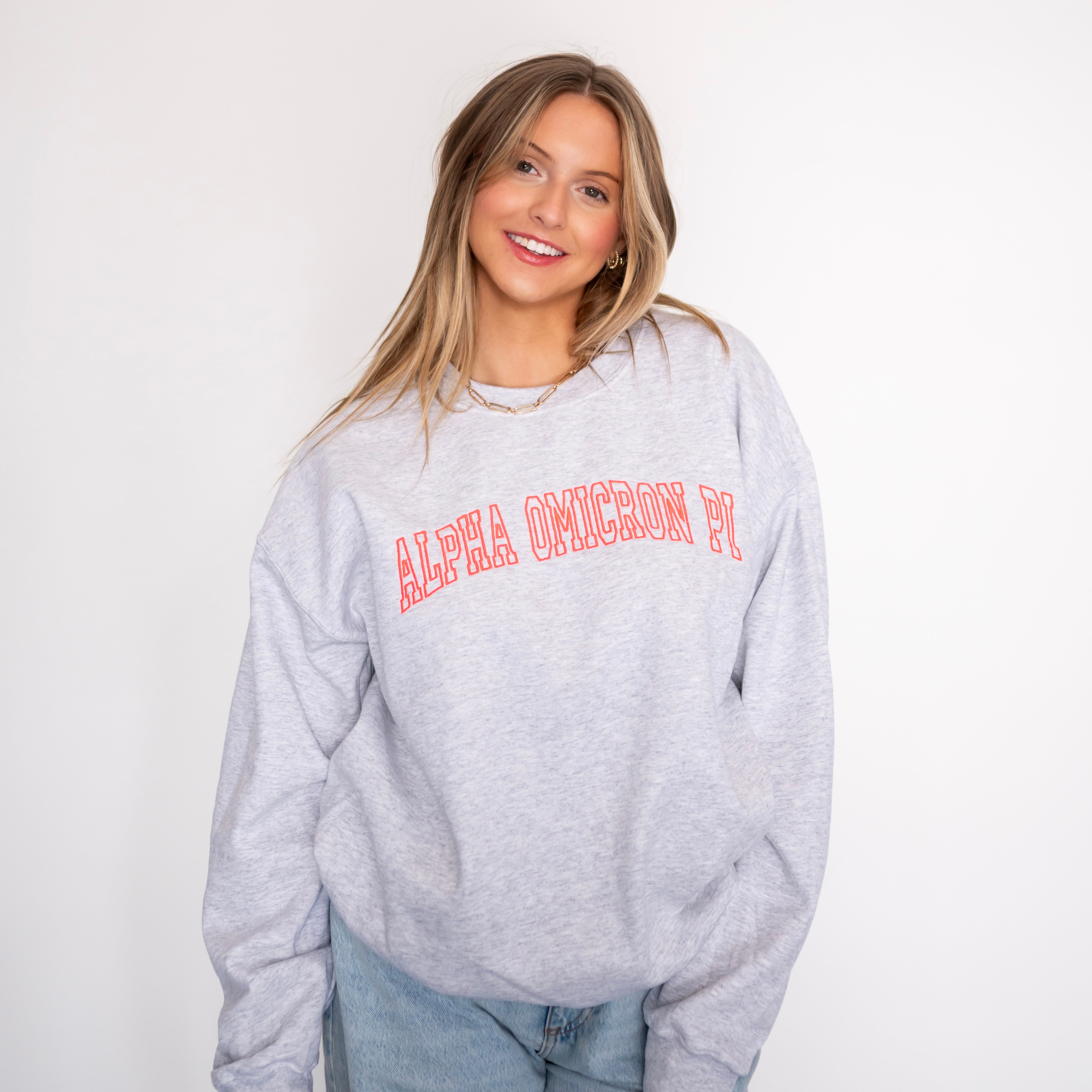 Homebody Embroidered Crew Neck Sweatshirt