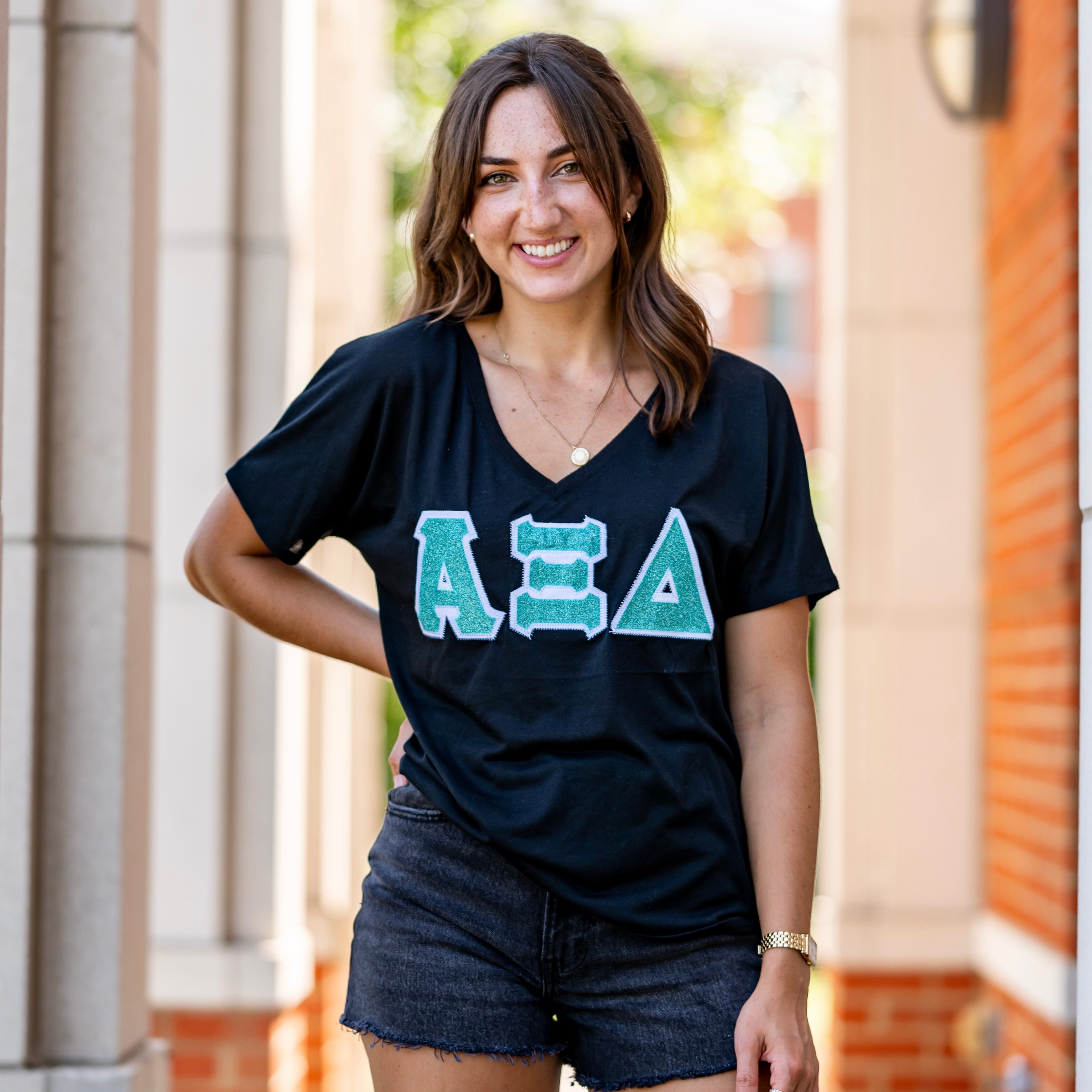 Glitter Greek Letter Shirt