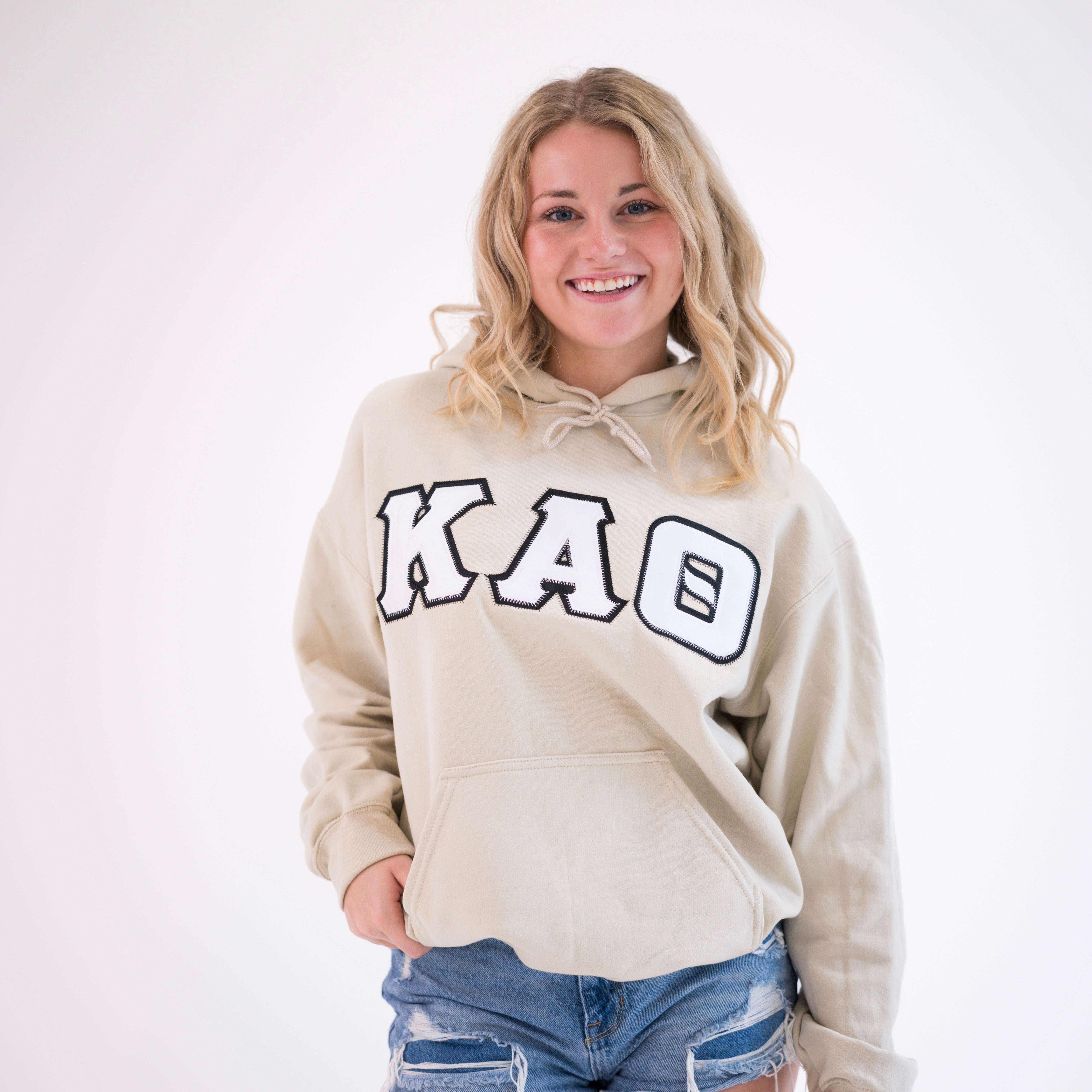 Basic Greek Letter Hoodie Sweatshirt - Kappa Alpha Theta