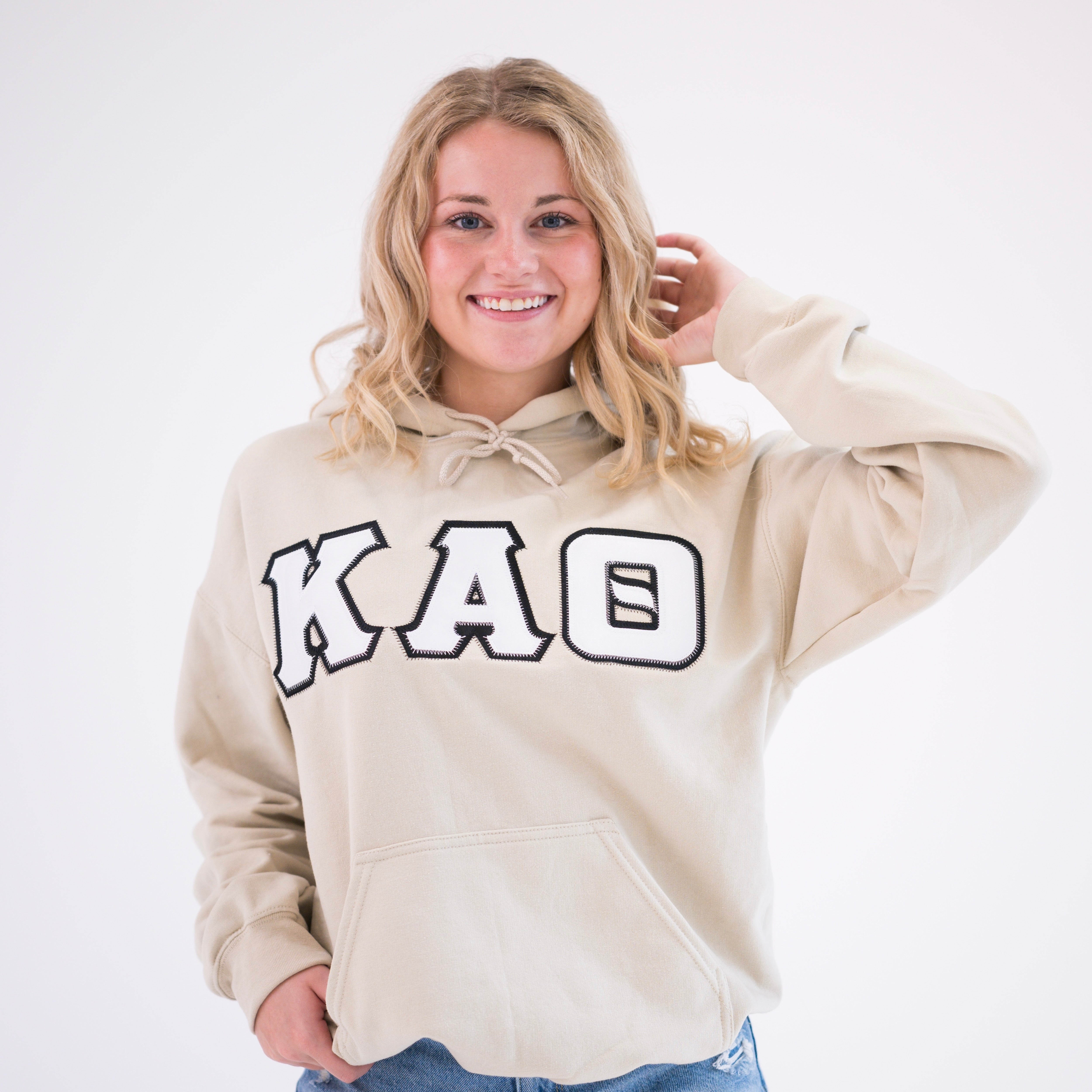 Basic Greek Letter Hoodie Sweatshirt - Kappa Alpha Theta