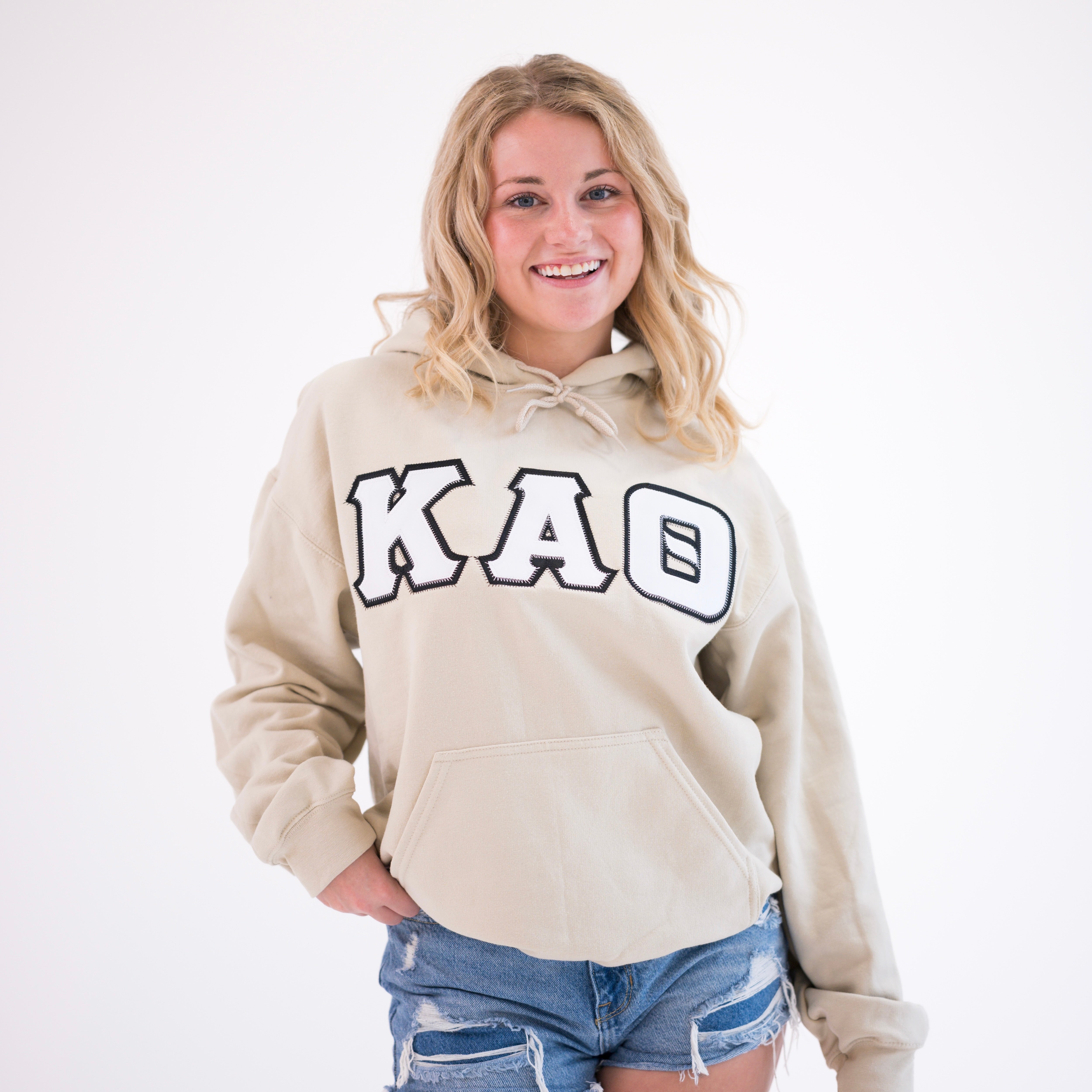 Basic Greek Letter Hoodie Sweatshirt - Kappa Alpha Theta