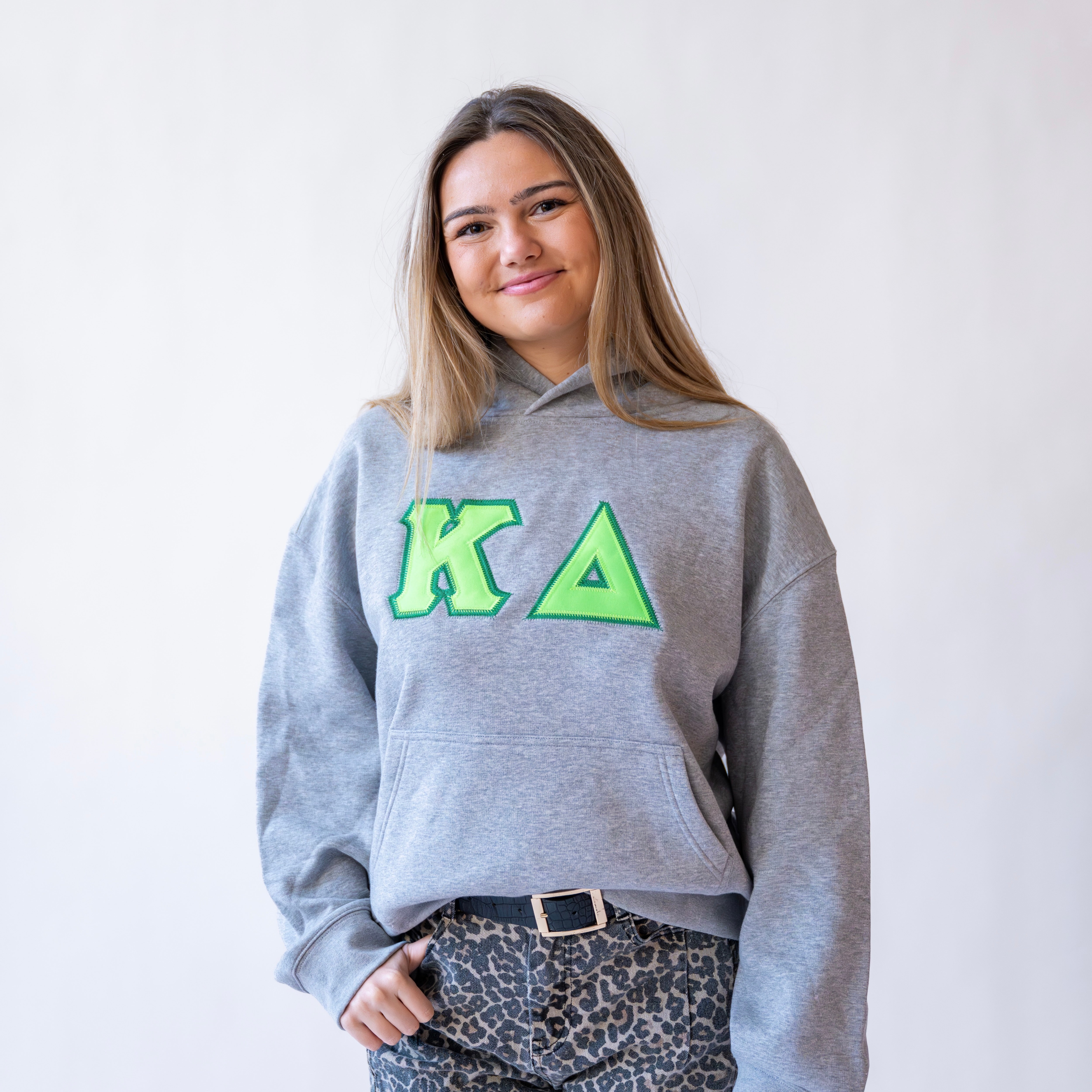 Basic Greek Letter Hoodie Sweatshirt