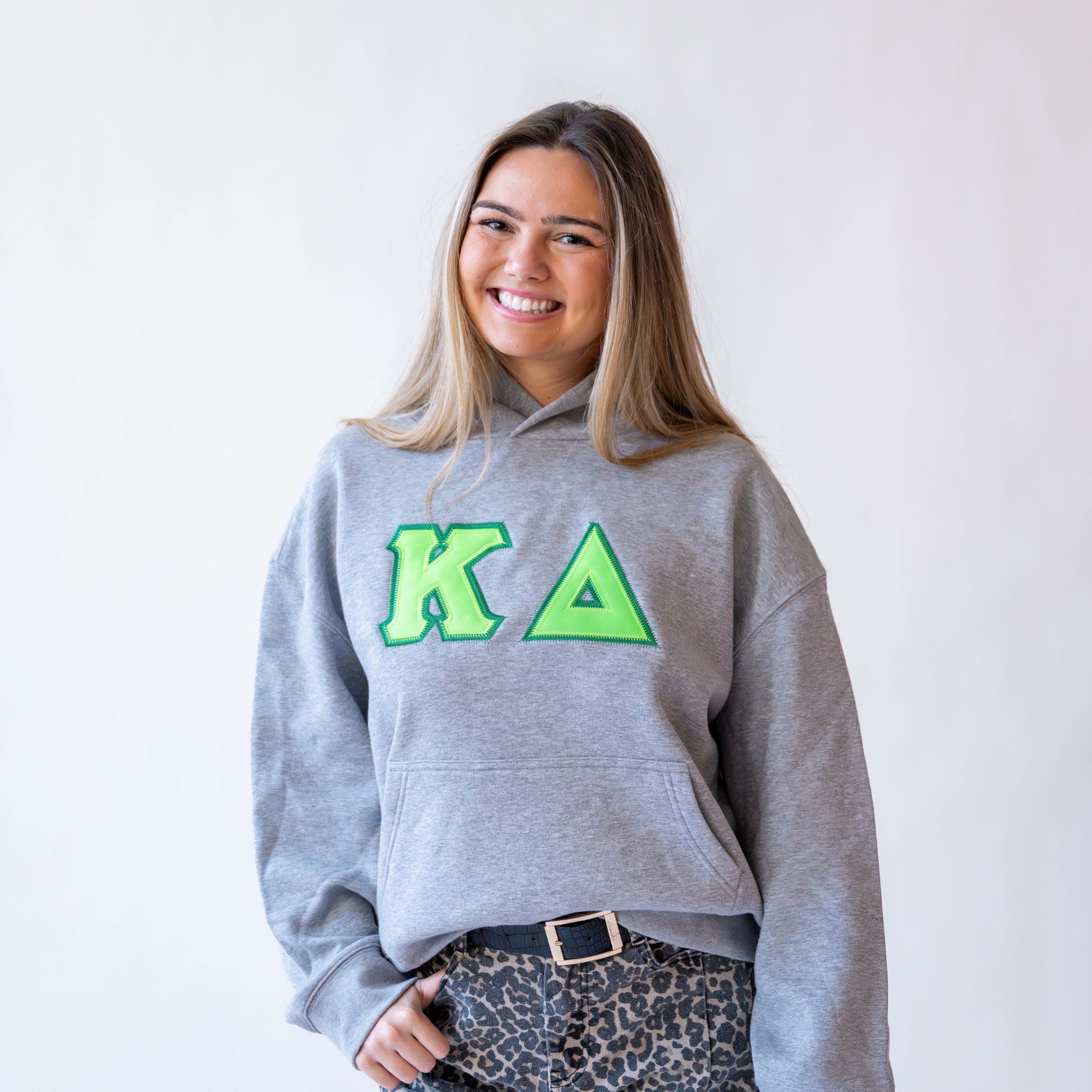Basic Greek Letter Hoodie Sweatshirt - Kappa Delta