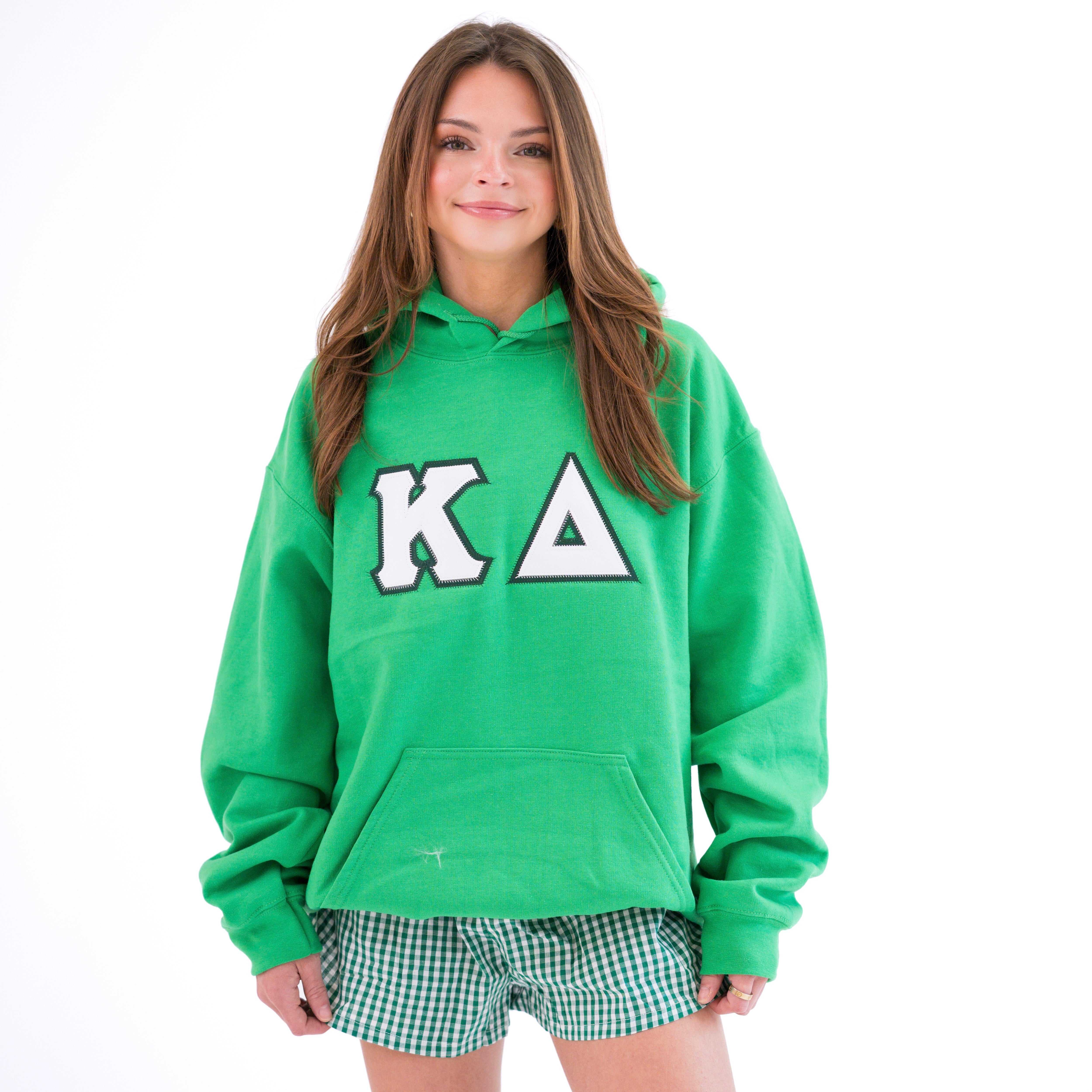 Basic Greek Letter Hoodie Sweatshirt - Kappa Delta