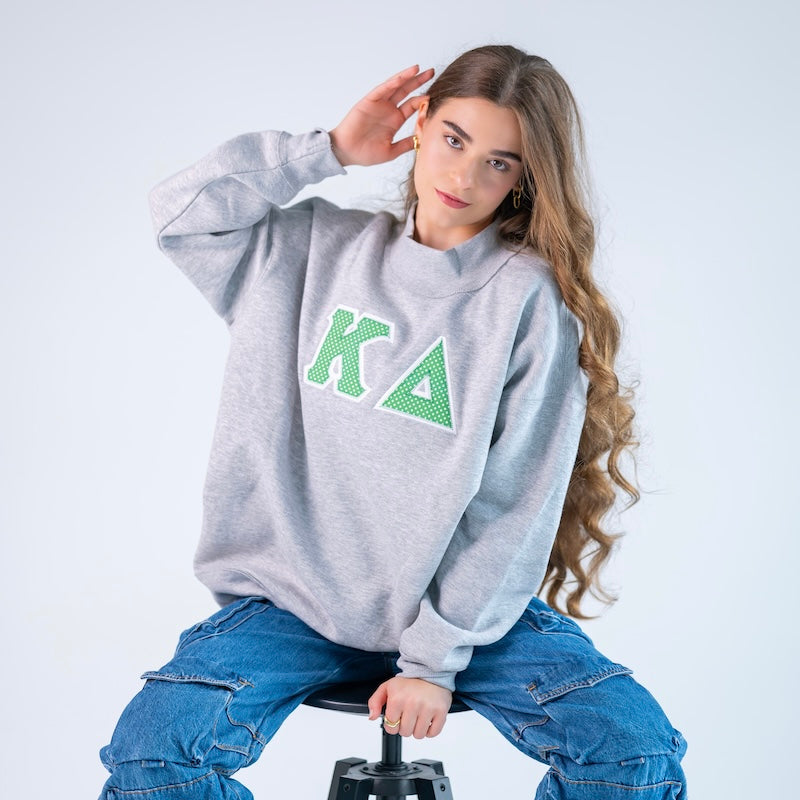Green Polka Dot Mockneck Sweatshirt - Kappa Delta