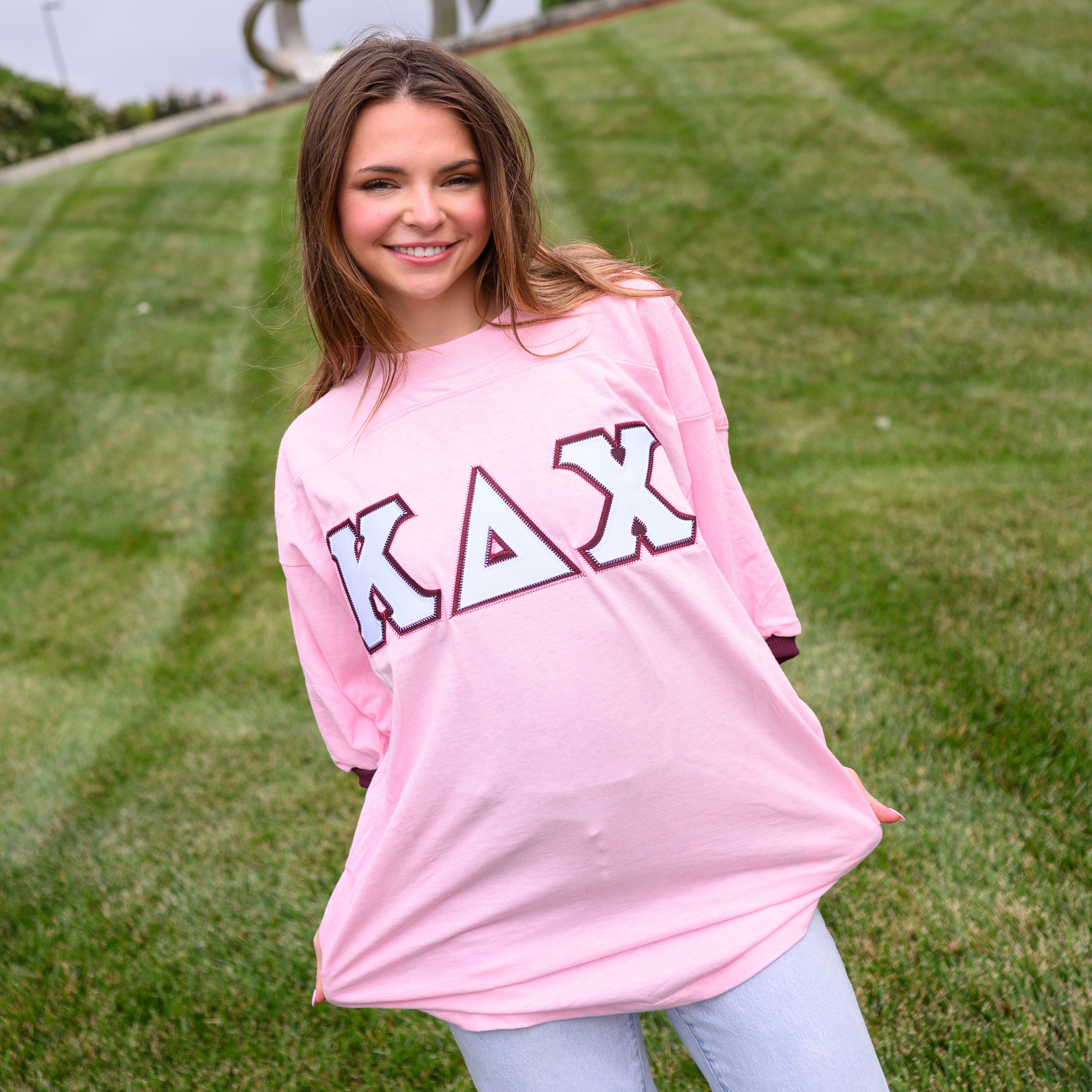 Basic Greek Letter Crew Neck Jersey - Kappa Delta Chi