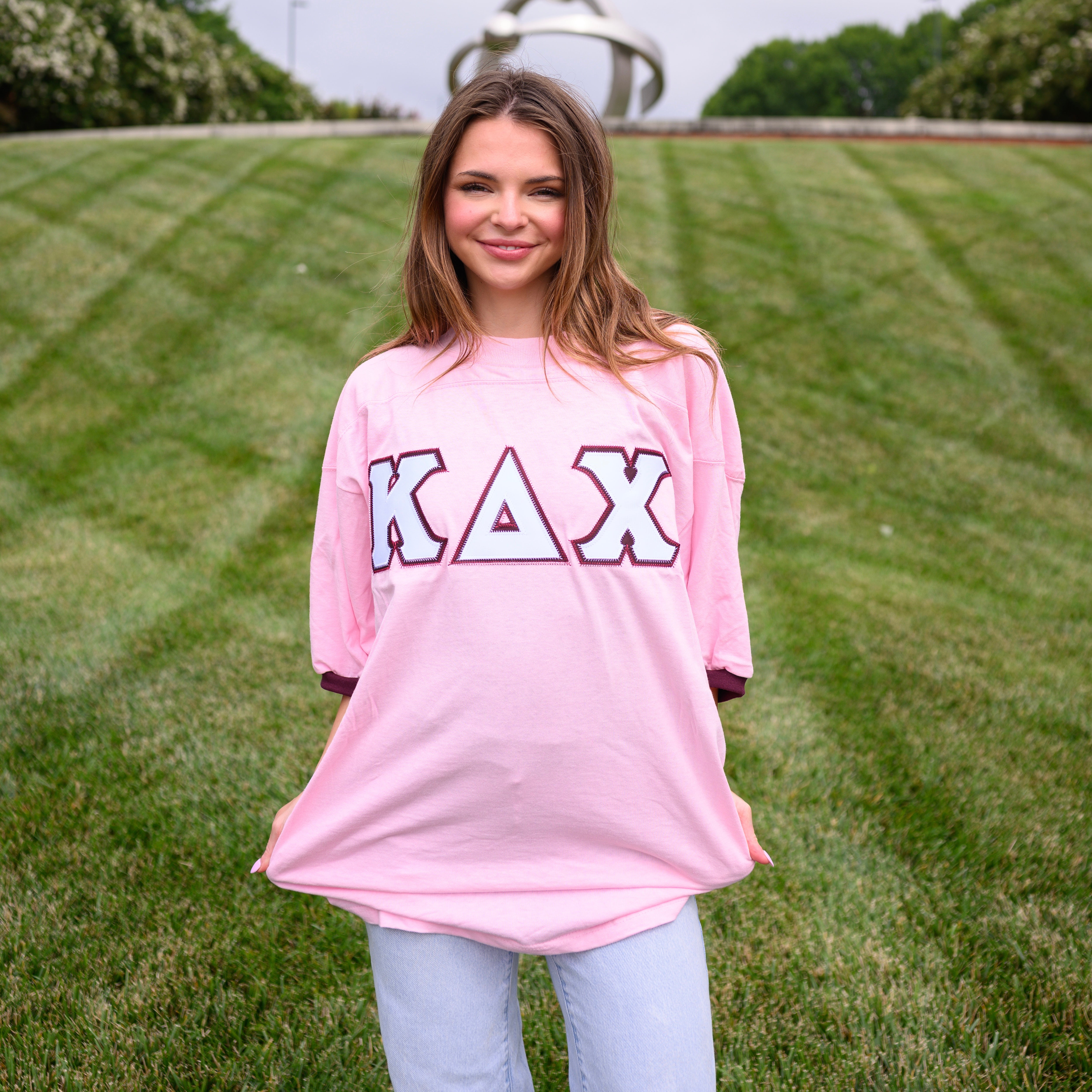 Basic Greek Letter Crew Neck Jersey - Kappa Delta Chi
