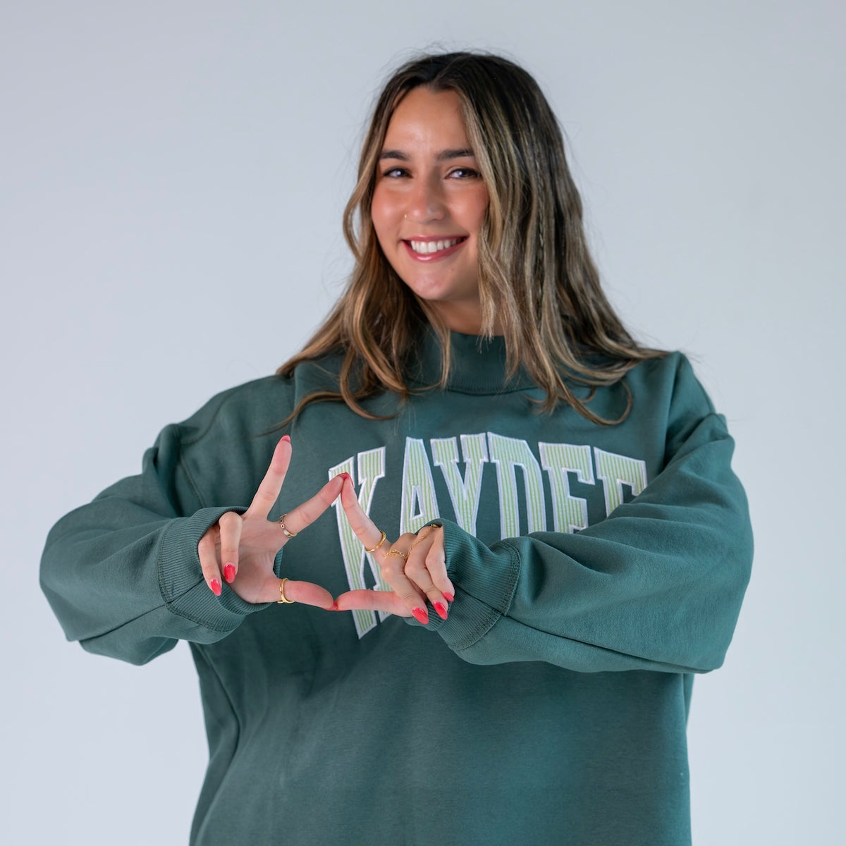 Main Character Seersucker Mockneck Sweatshirt  - Kappa Delta