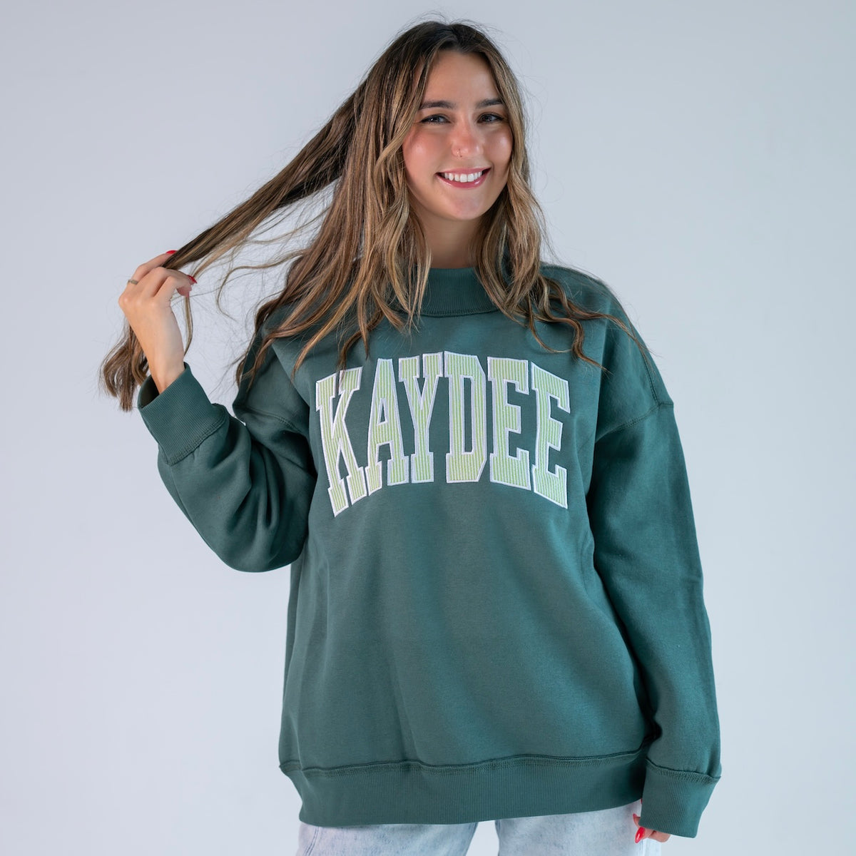 Main Character Seersucker Mockneck Sweatshirt  - Kappa Delta