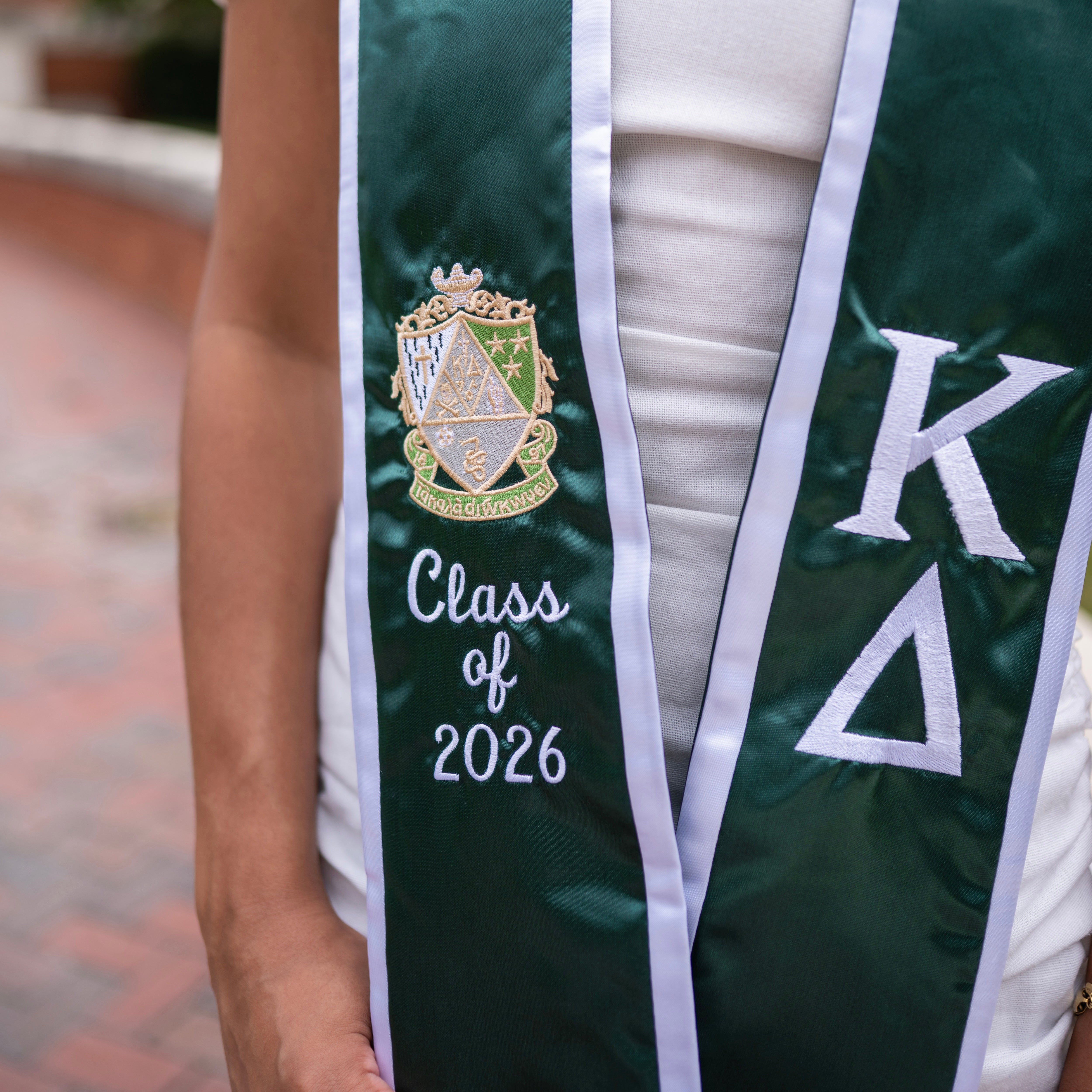 Kappa Delta Crest Angled Sorority Graduation Stole