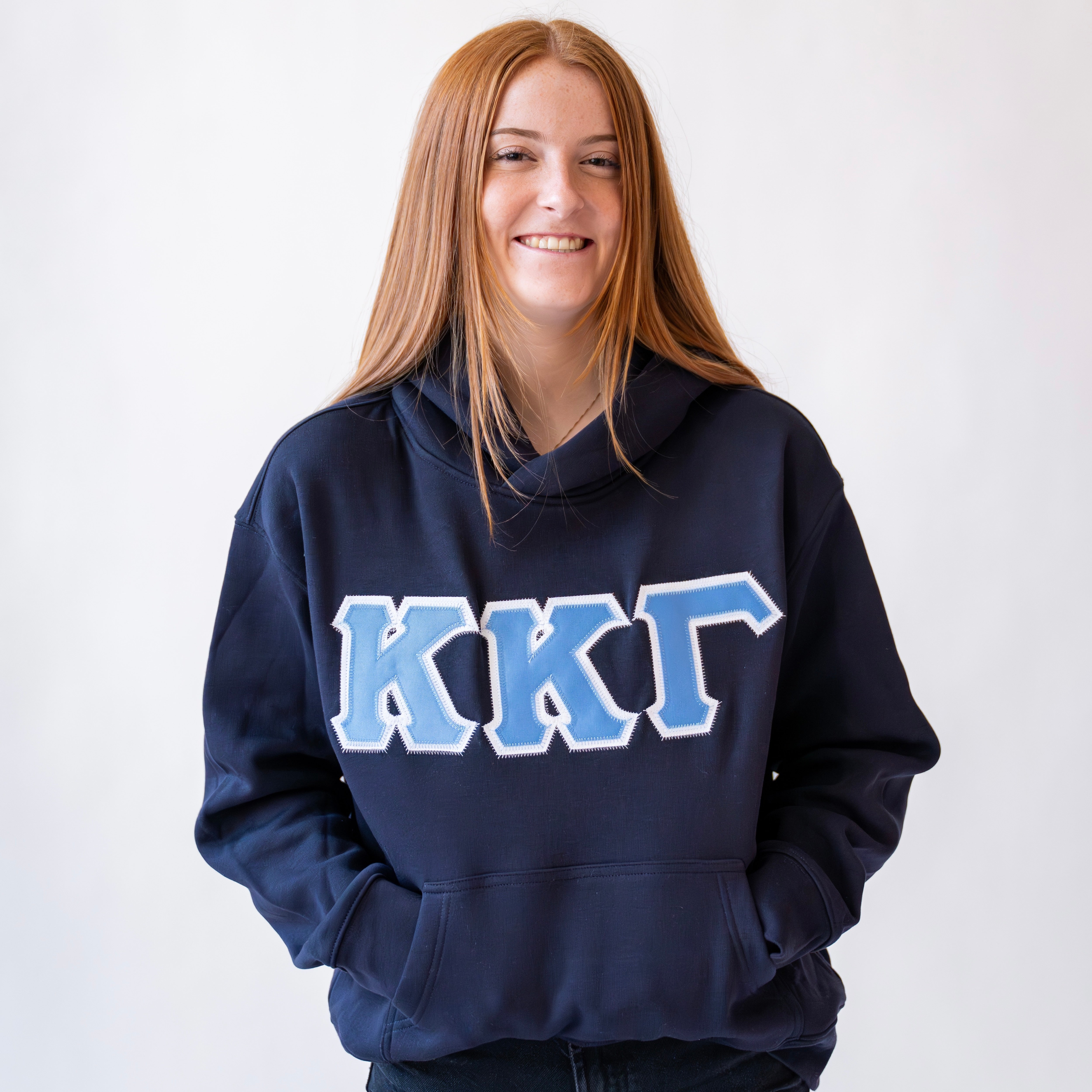 Basic Greek Letter Hoodie Sweatshirt - Kappa Kappa Gamma