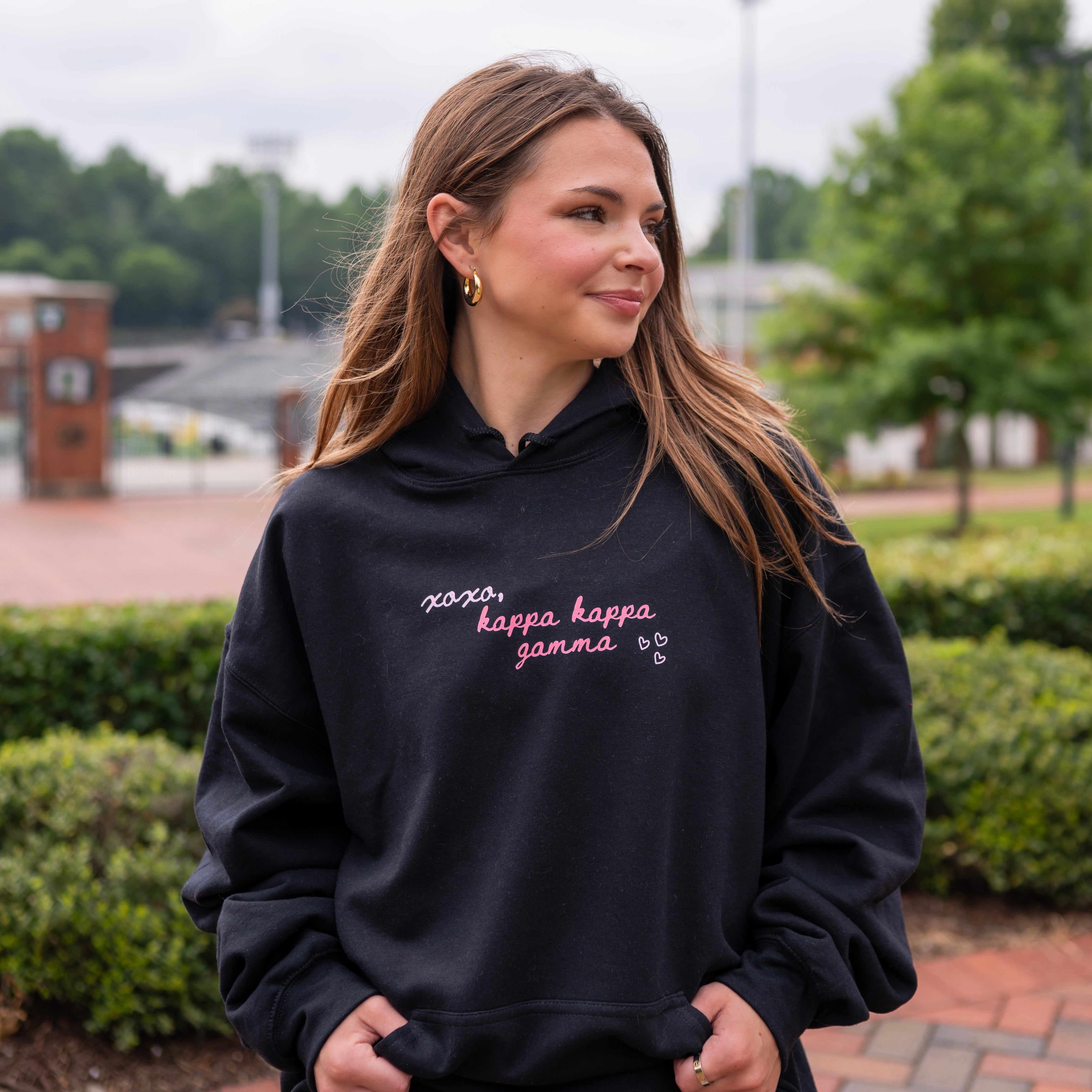 Kappa Kappa Gamma Bowtifully You Sorority Trendy Printed Hoodie