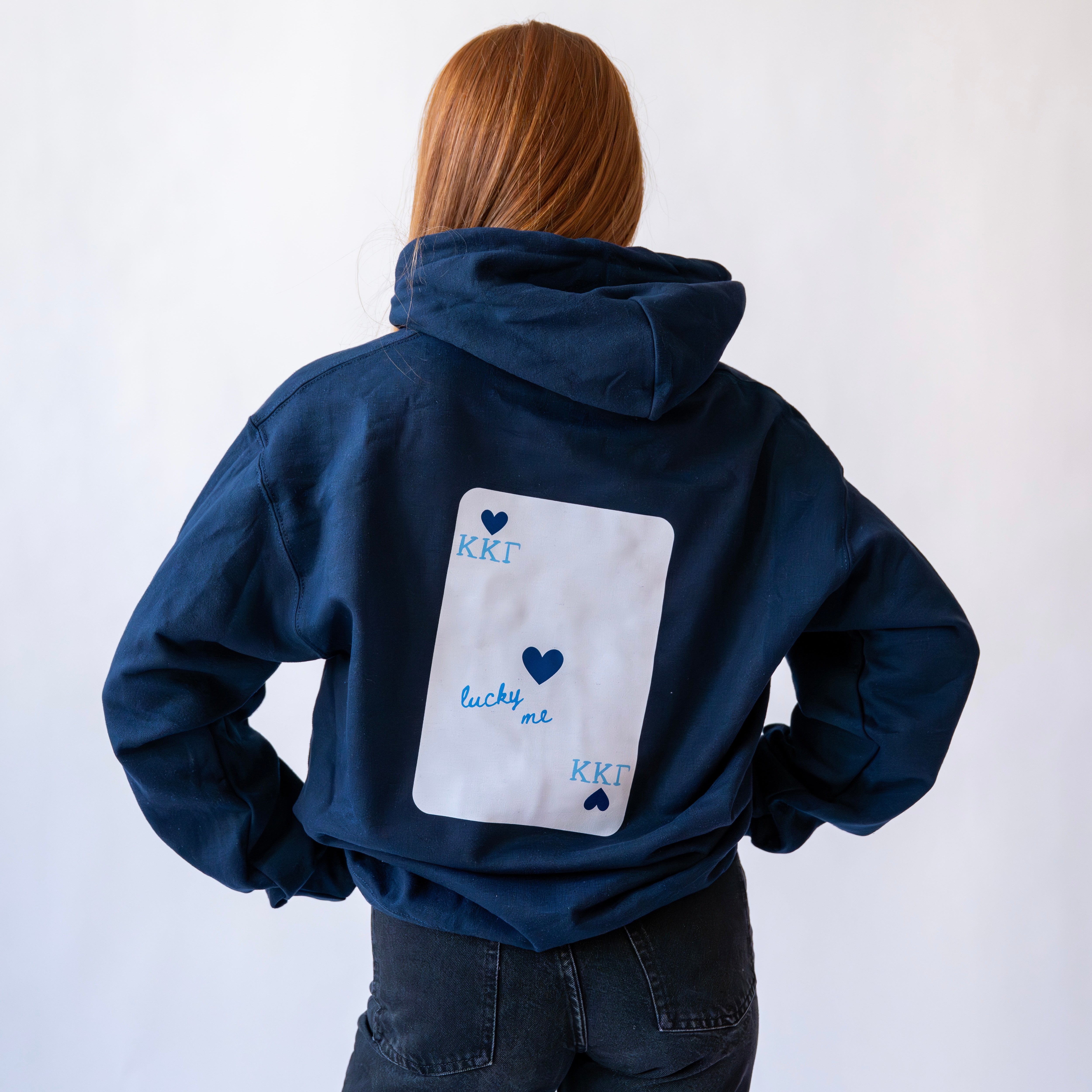 Lucky Me Queen of Hearts Hoodie Sweatshirt - Kappa Kappa Gamma