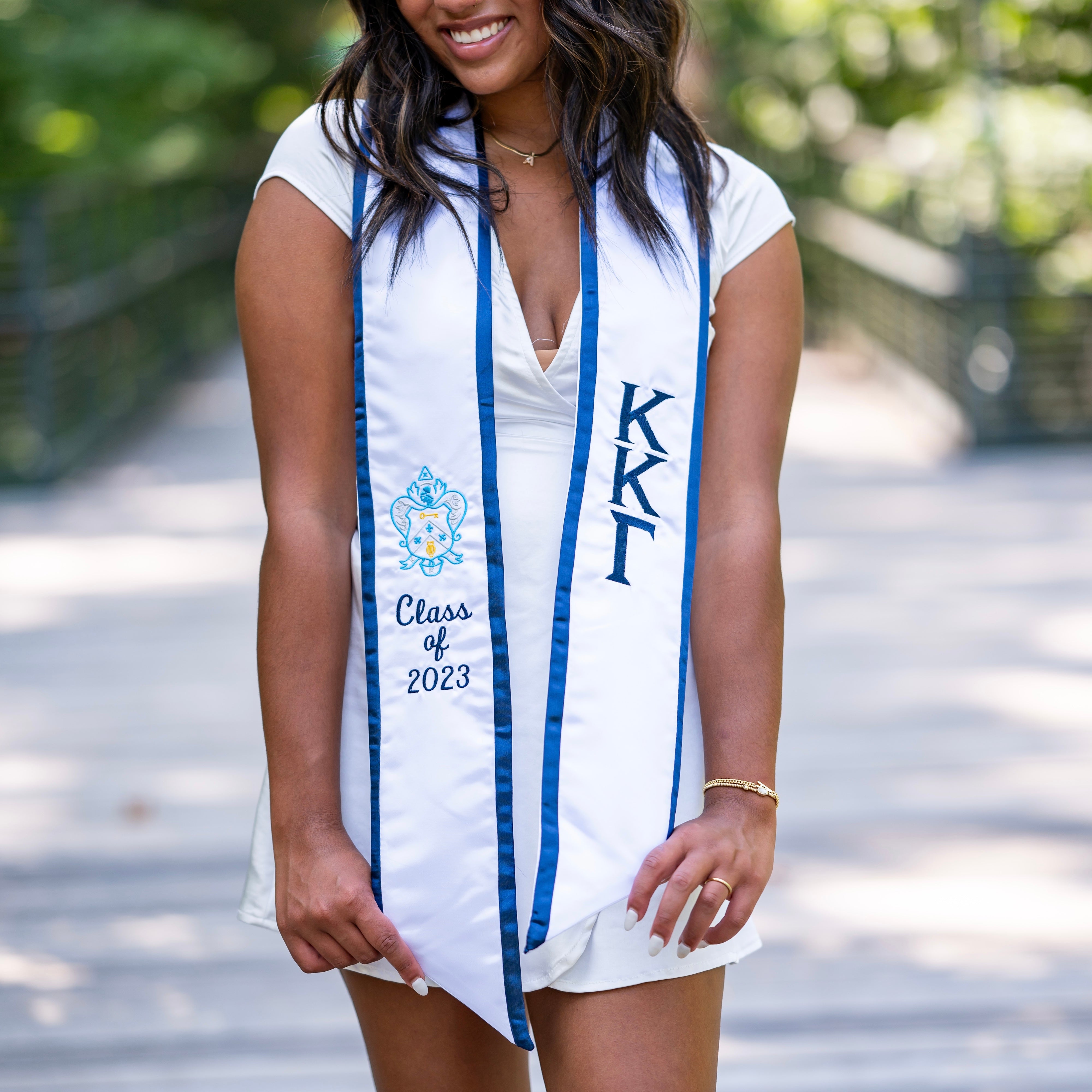 Kappa Kappa Gamma Crest Angled Sorority Graduation Stole
