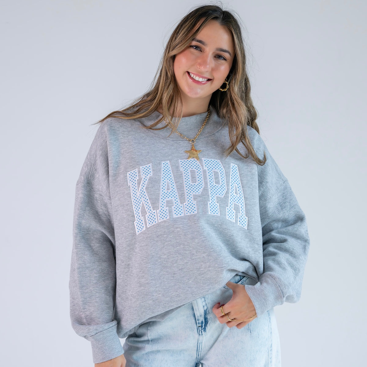 Main Character Polka Dot Mockneck Sweatshirt