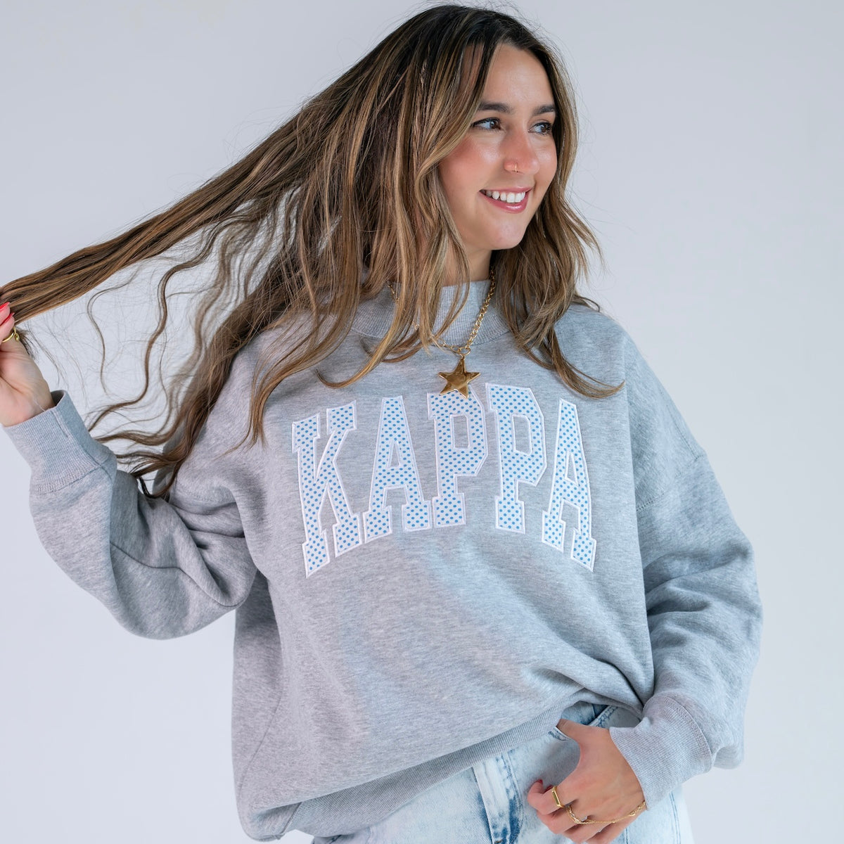 Main Character Polka Dot Mockneck Sweatshirt