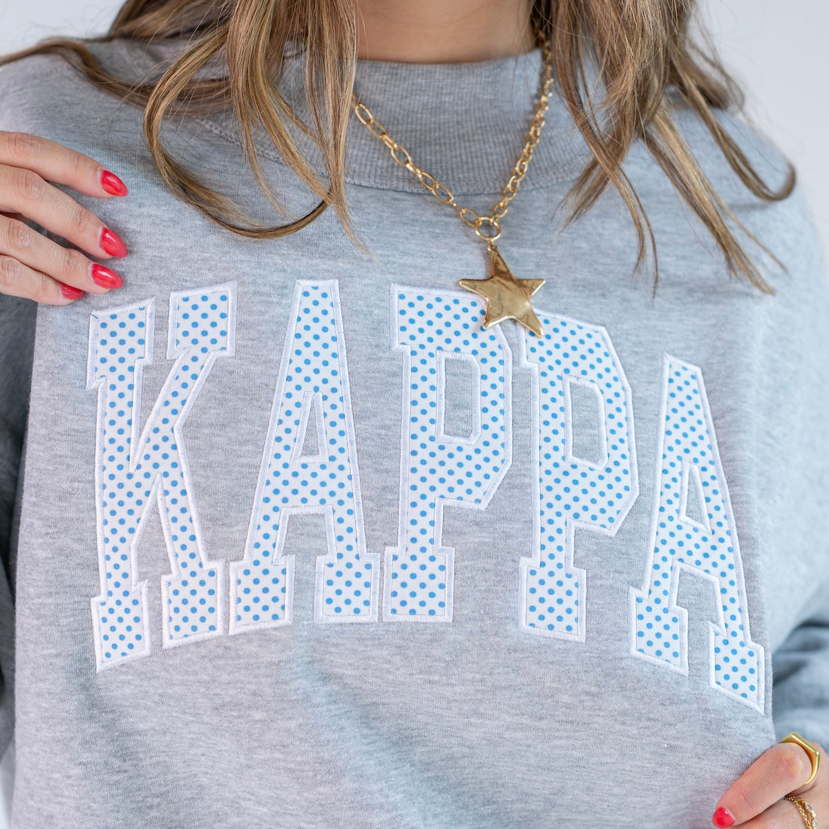 Main Character Polka Dot Mockneck Sweatshirt - Kappa Kappa Gamma
