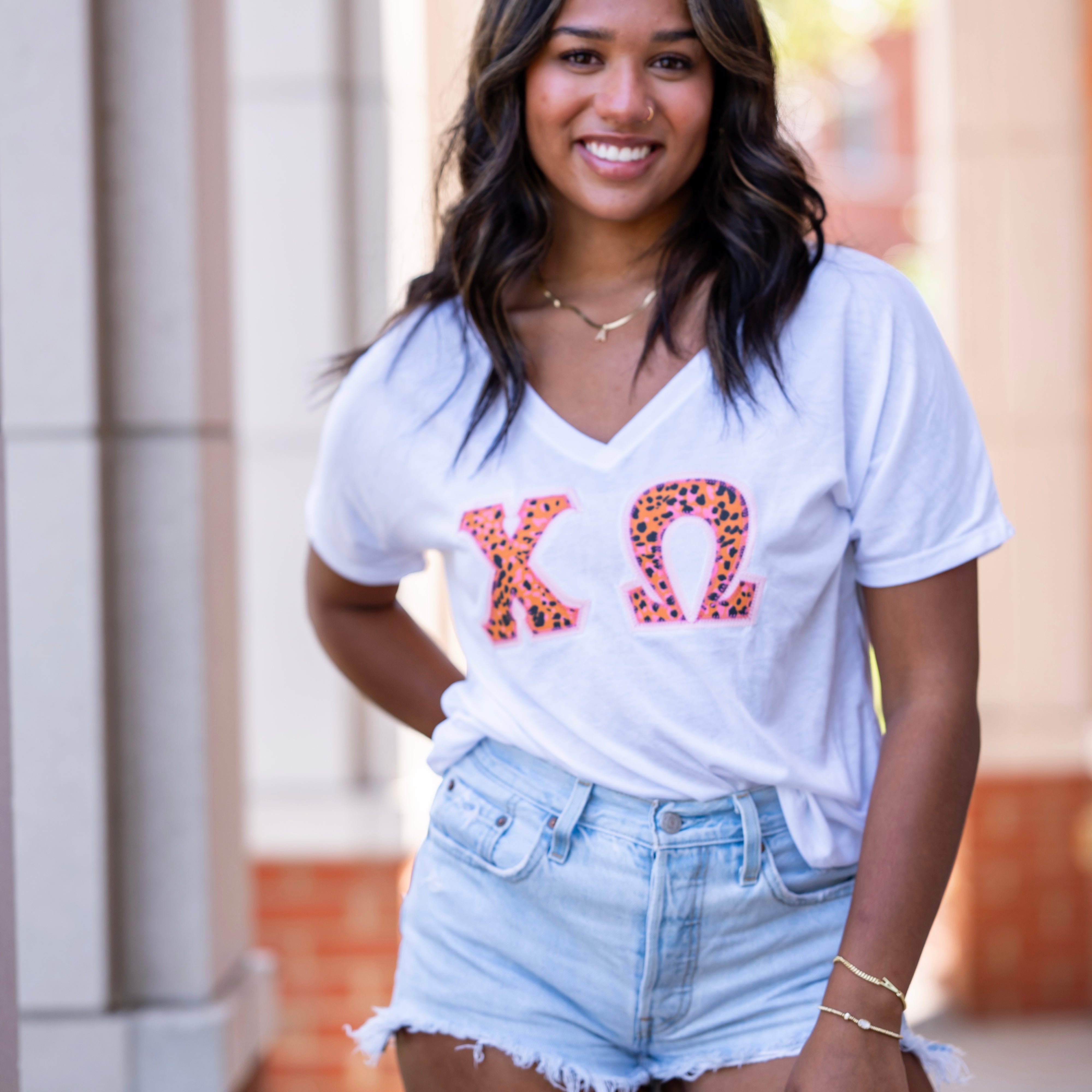 Leopard Love Greek Letter Shirt