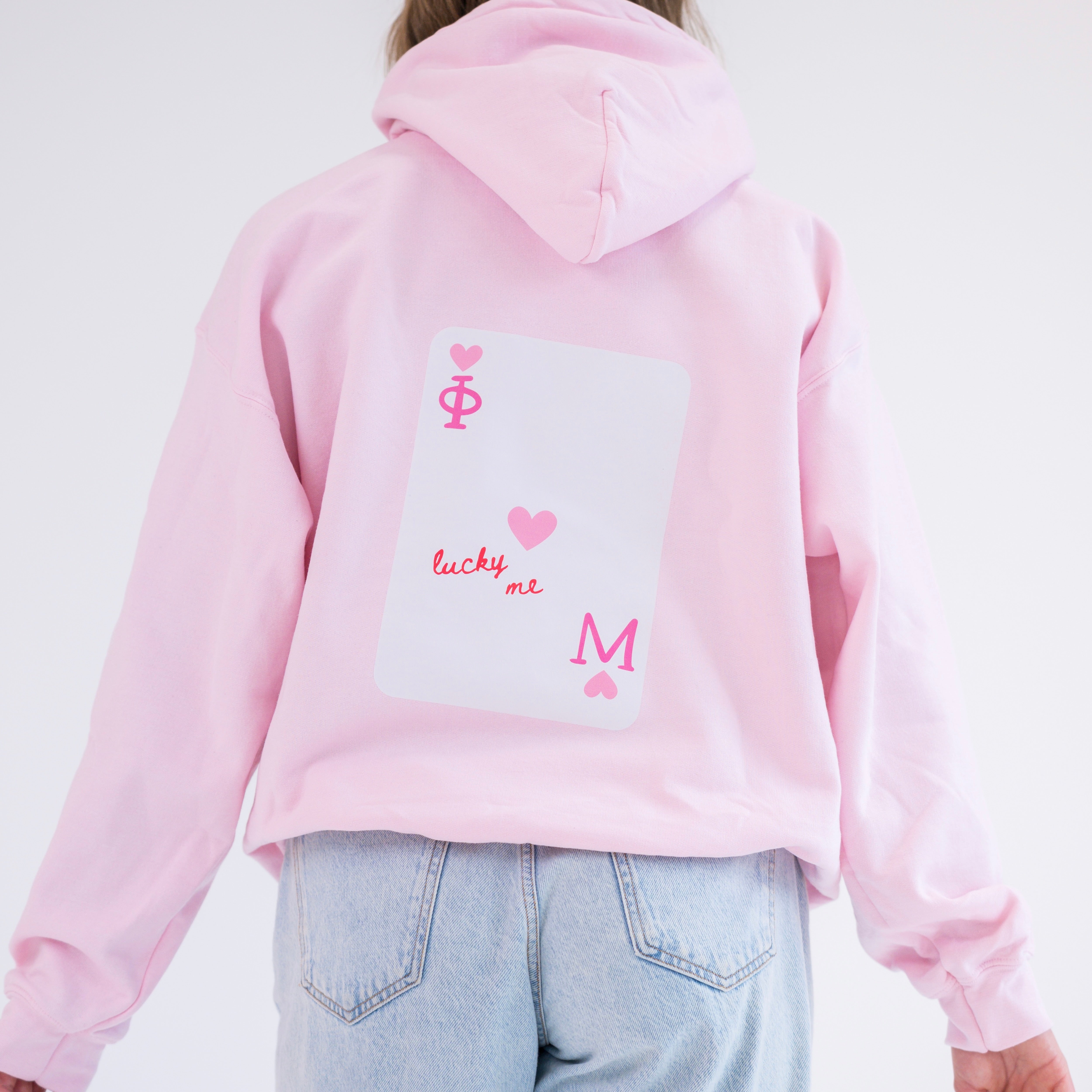 Lucky Me Queen of Hearts Hoodie Sweatshirt - Phi Mu