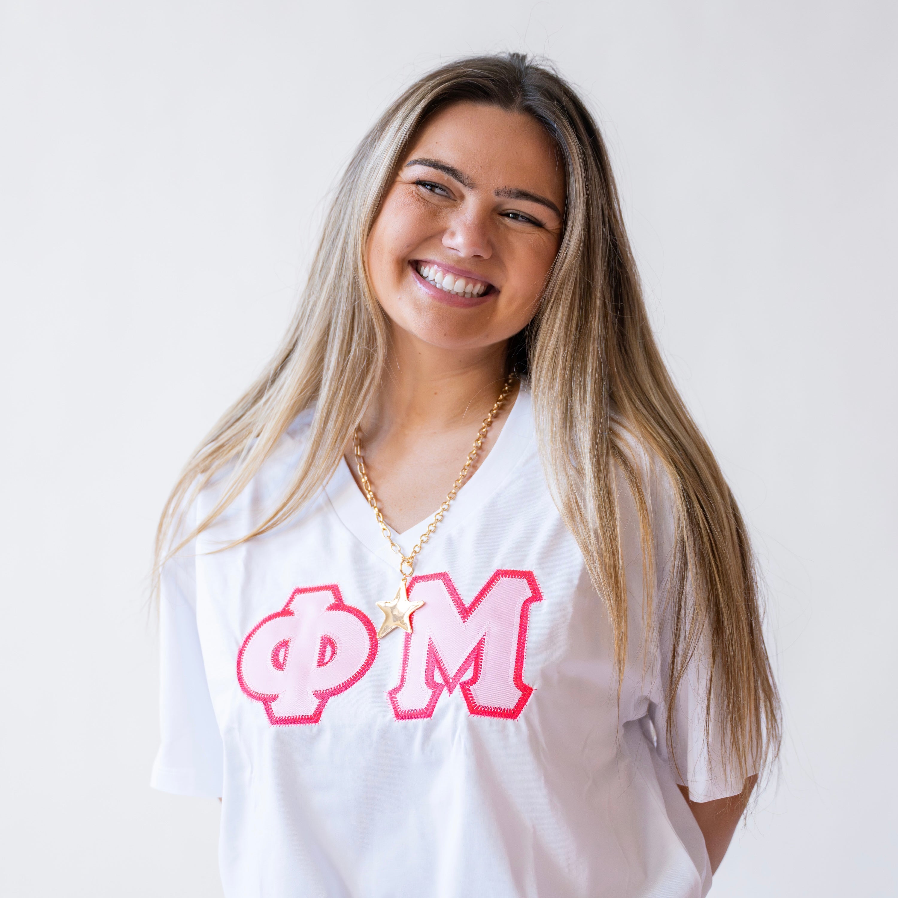 Basic Greek Letter Shirt - Phi Mu
