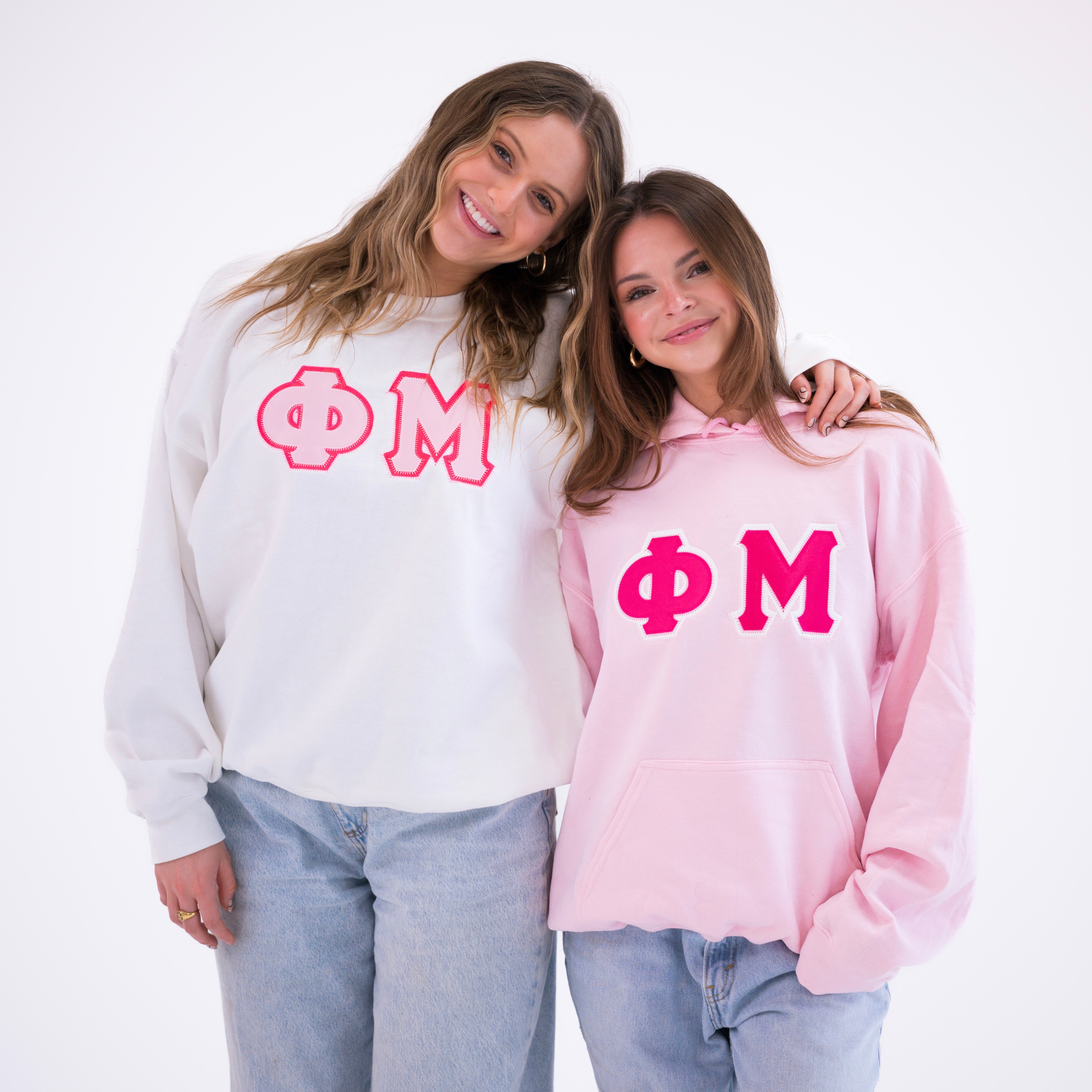 Basic Greek Letter Crewneck Sweatshirt - Phi Mu