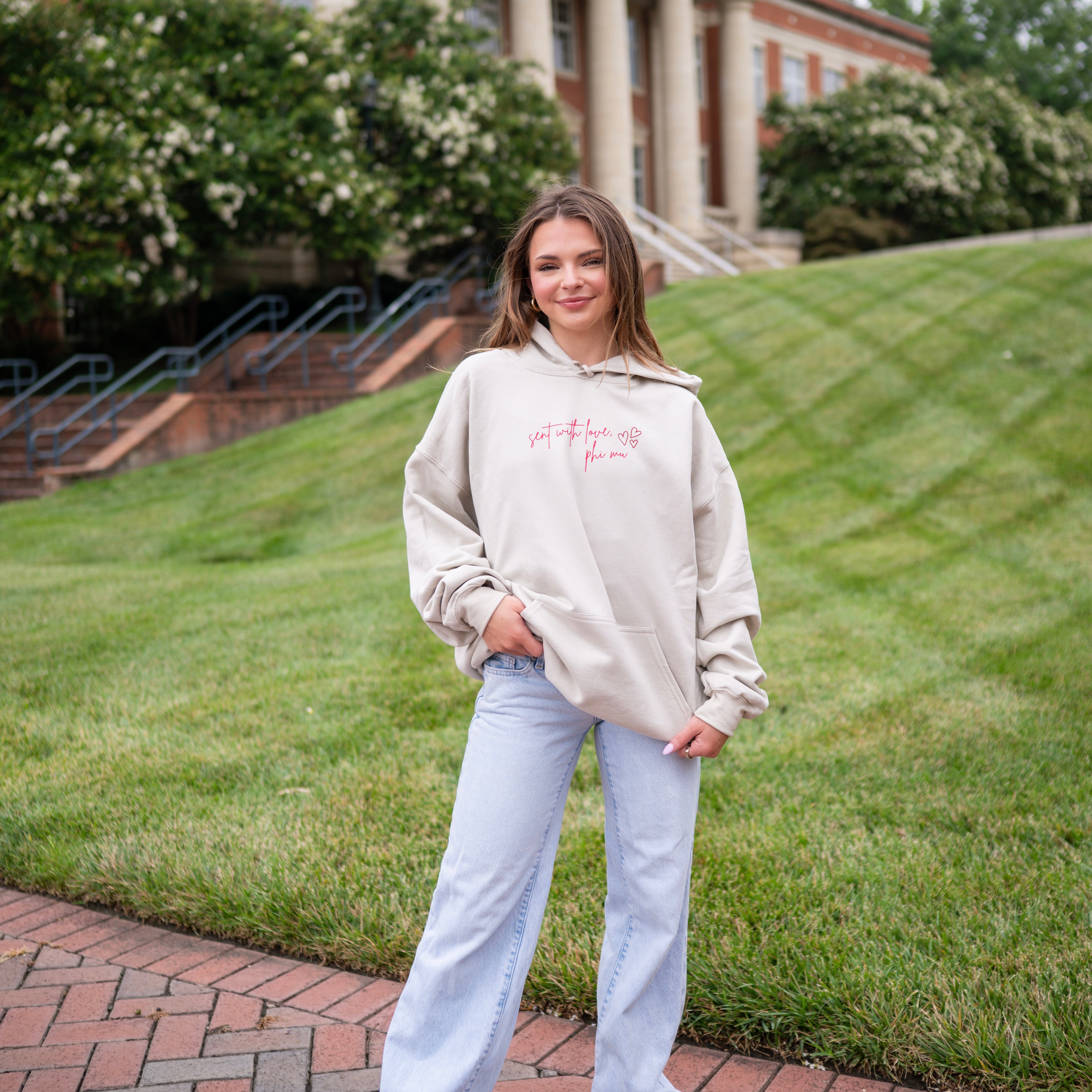 Delivered With Love Hoodie Sweatshirt - Phi Mu