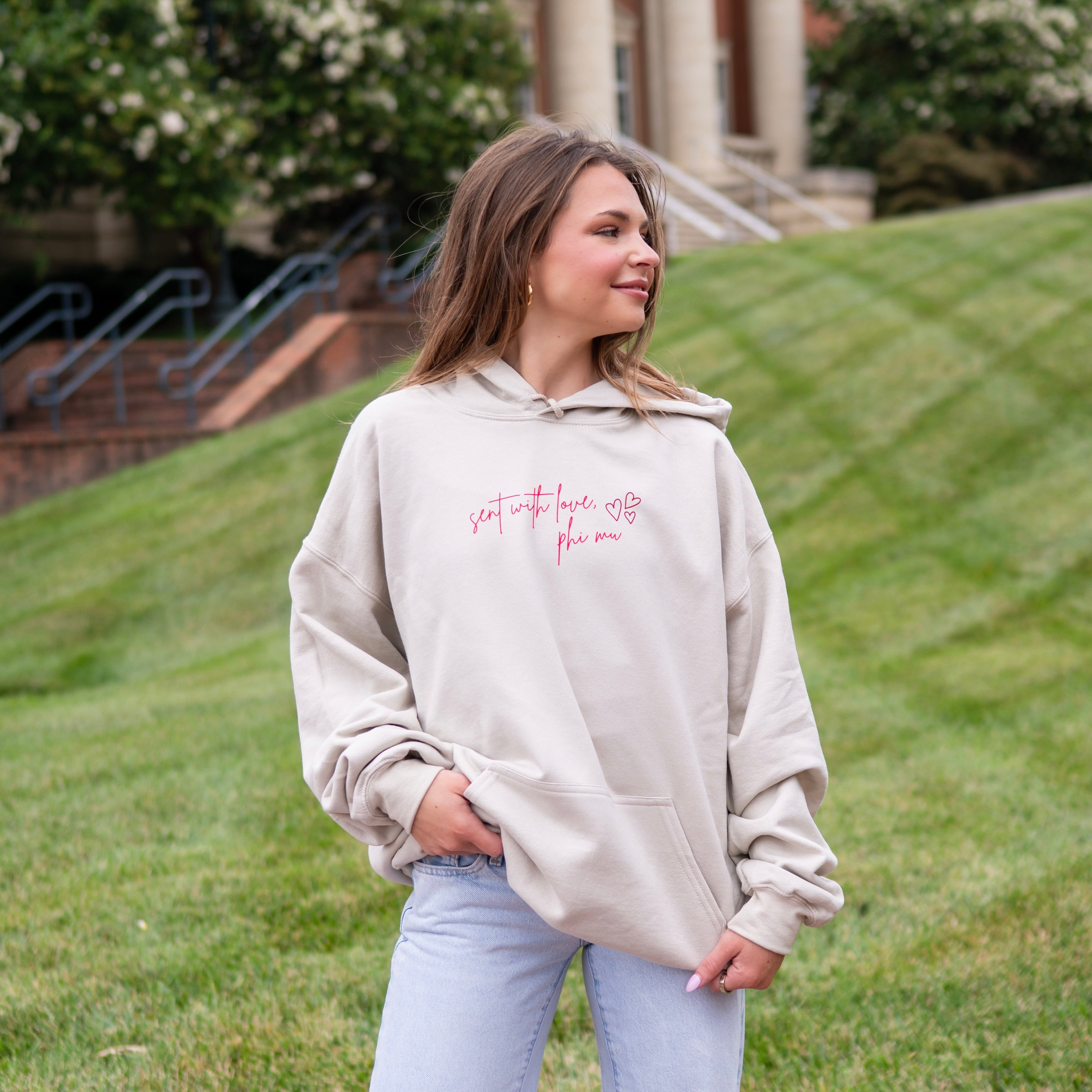 Delivered With Love Hoodie Sweatshirt - Phi Mu