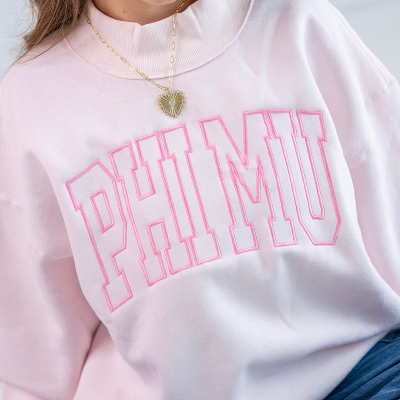 Main Character Embroidered Mockneck Sweatshirt