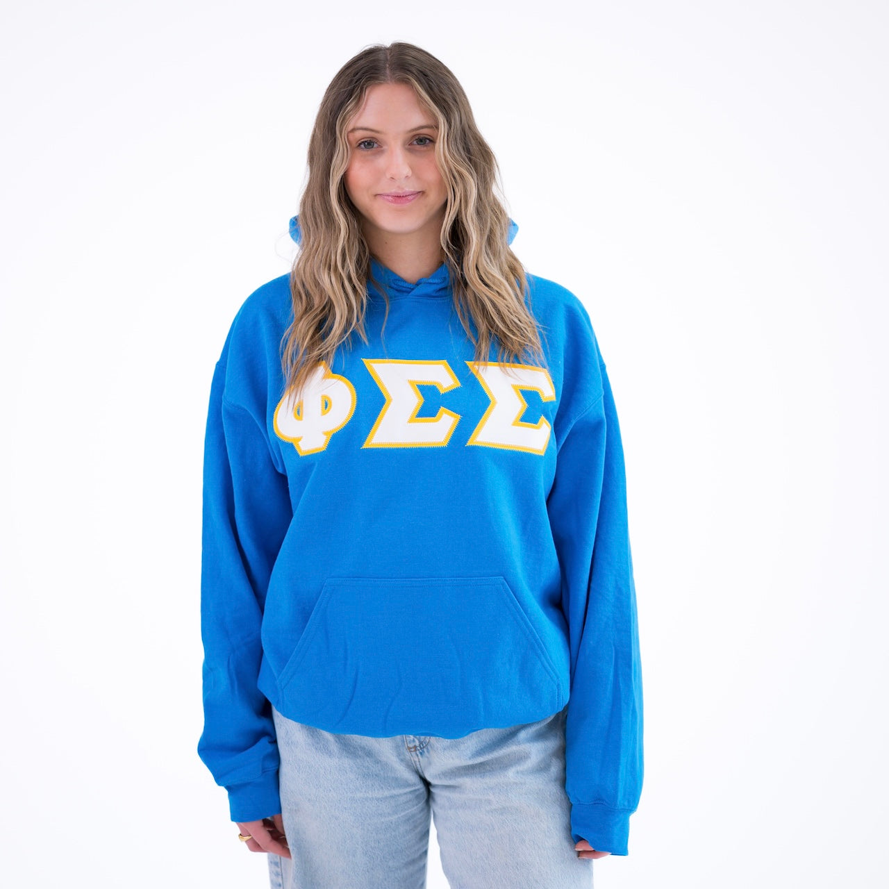 Basic Greek Letter Hoodie Sweatshirt - Phi Sigma Sigma