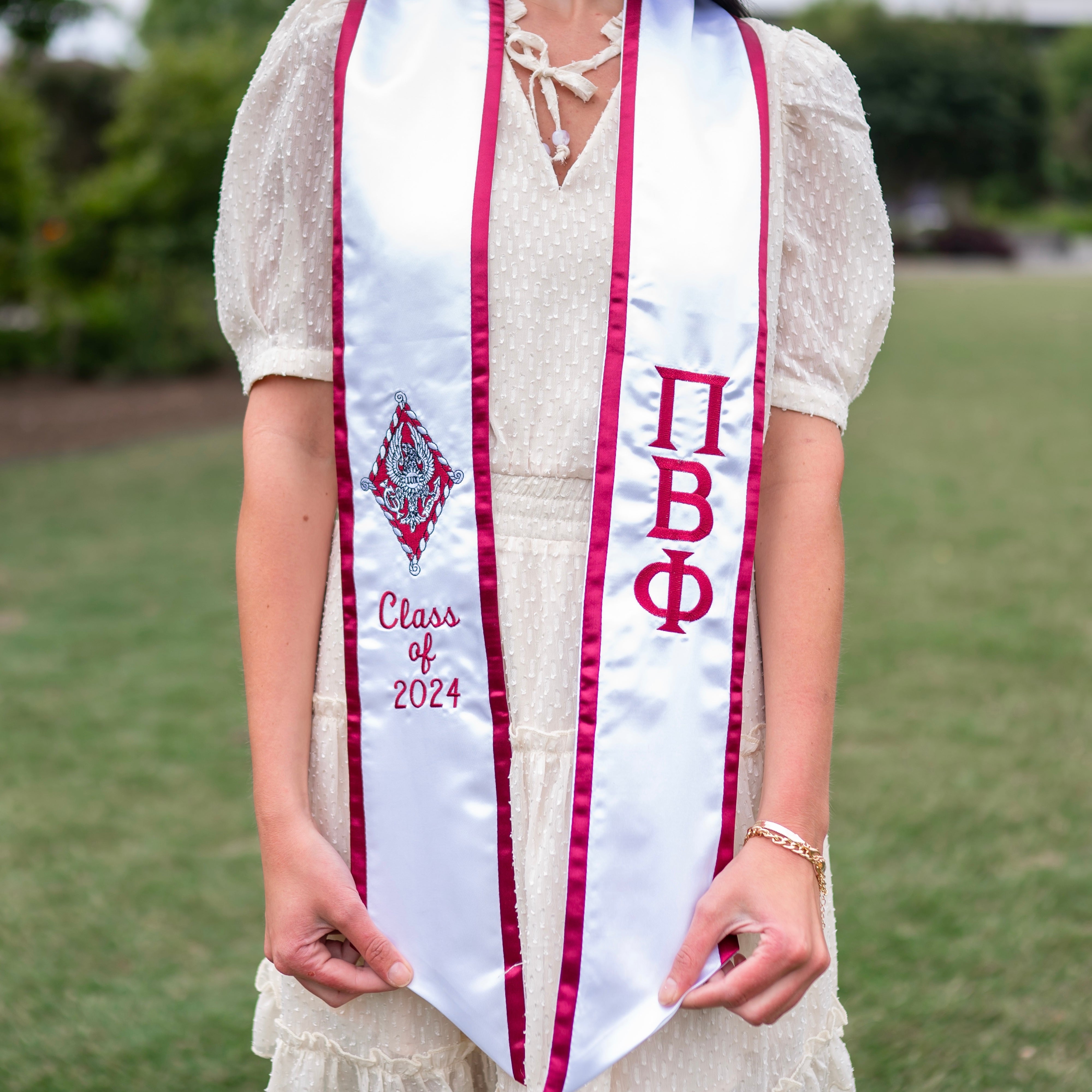 Pi Beta Phi Crest Angled Sorority Graduation Stole