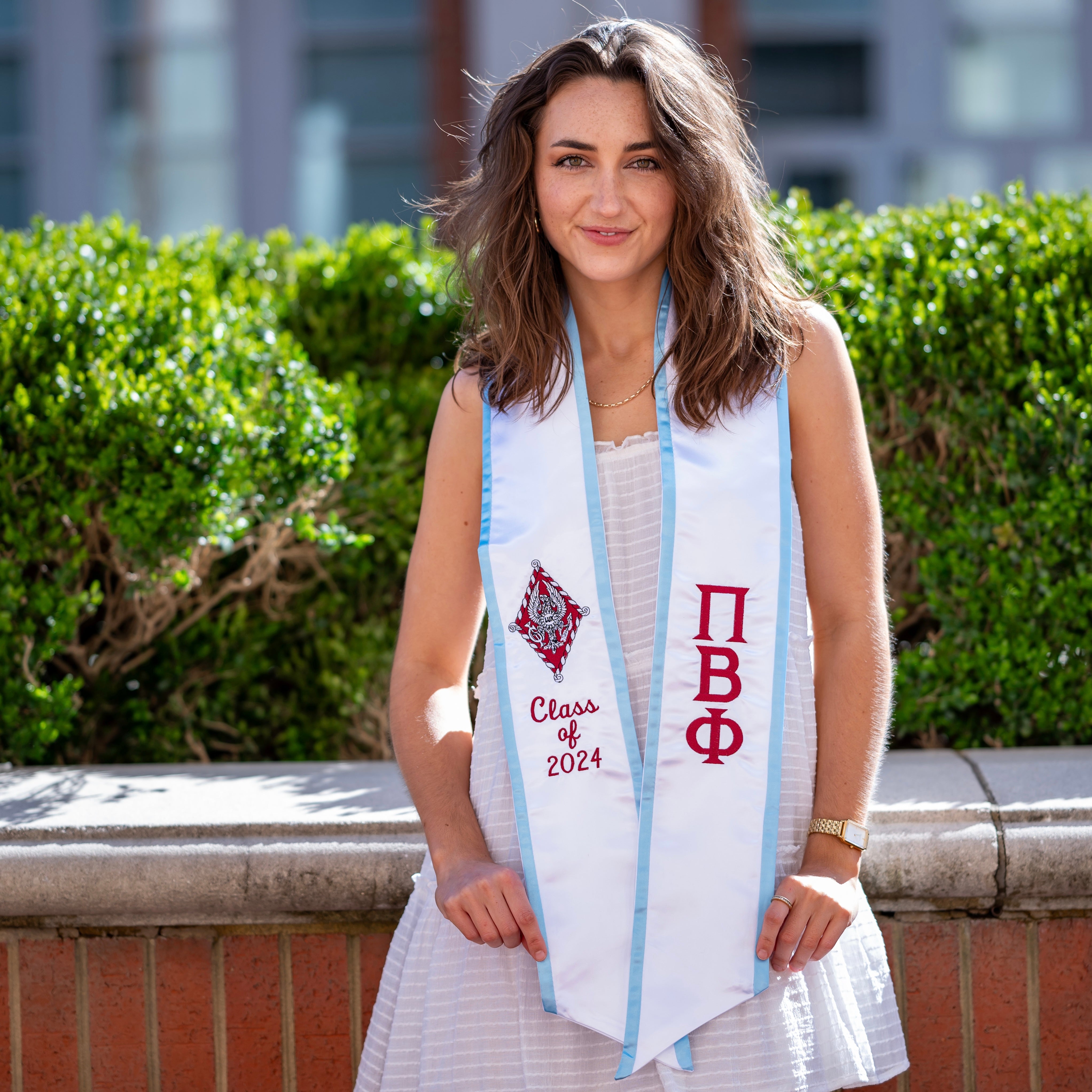 Pi Beta Phi Crest Angled Sorority Graduation Stole