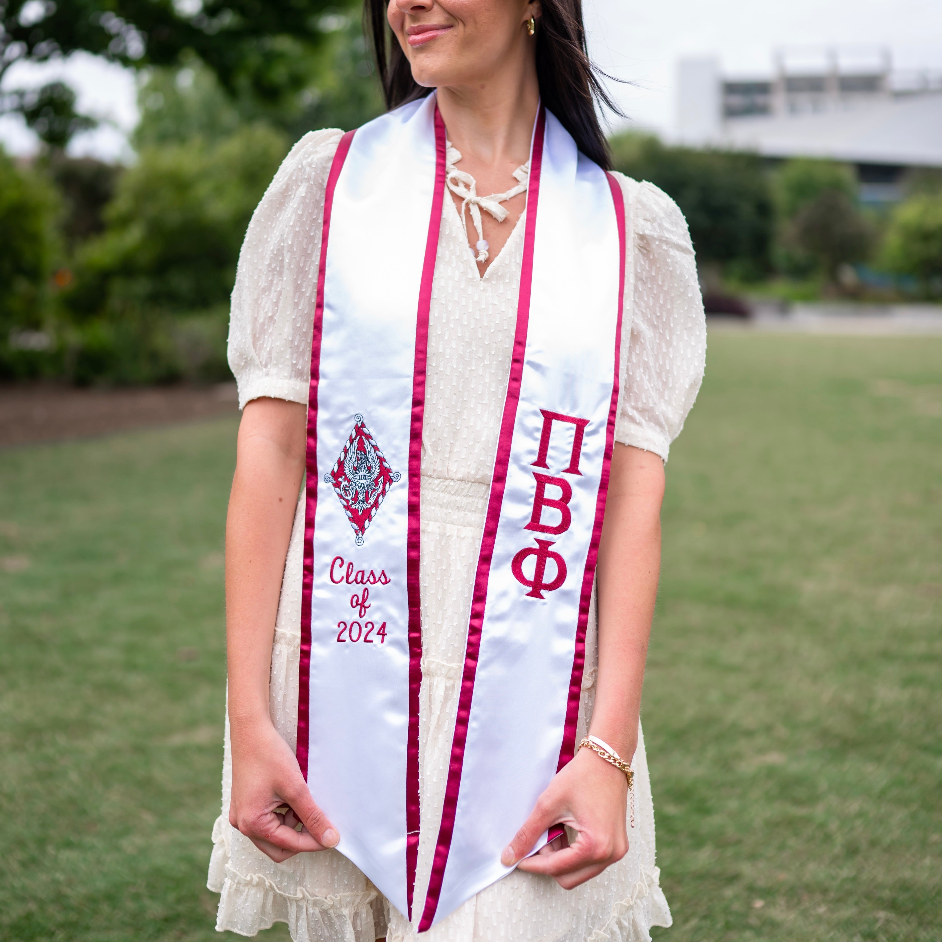 Pi Beta Phi Crest Angled Sorority Graduation Stole