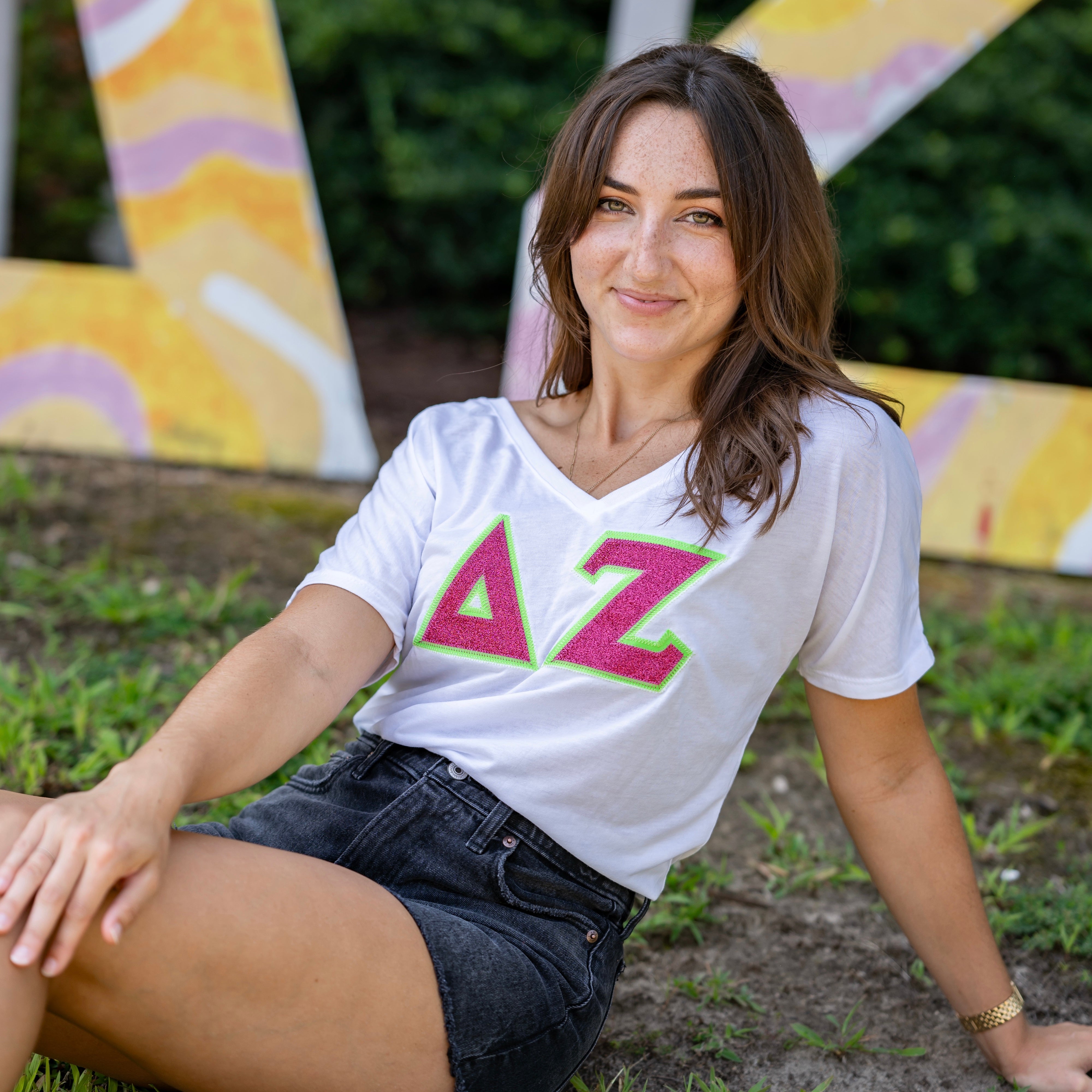 Glitter Greek Letter Shirt