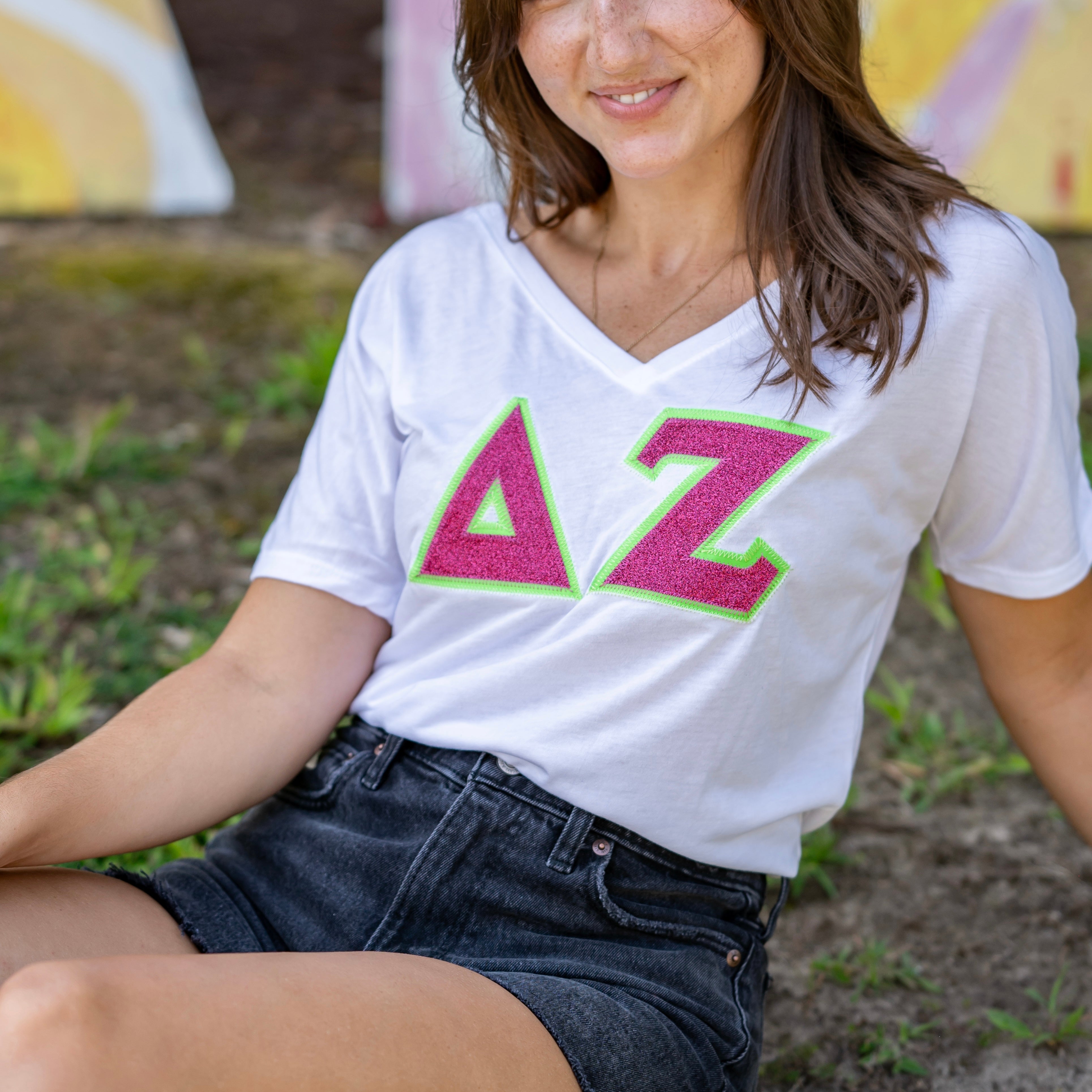 Glitter Greek Letter Shirt