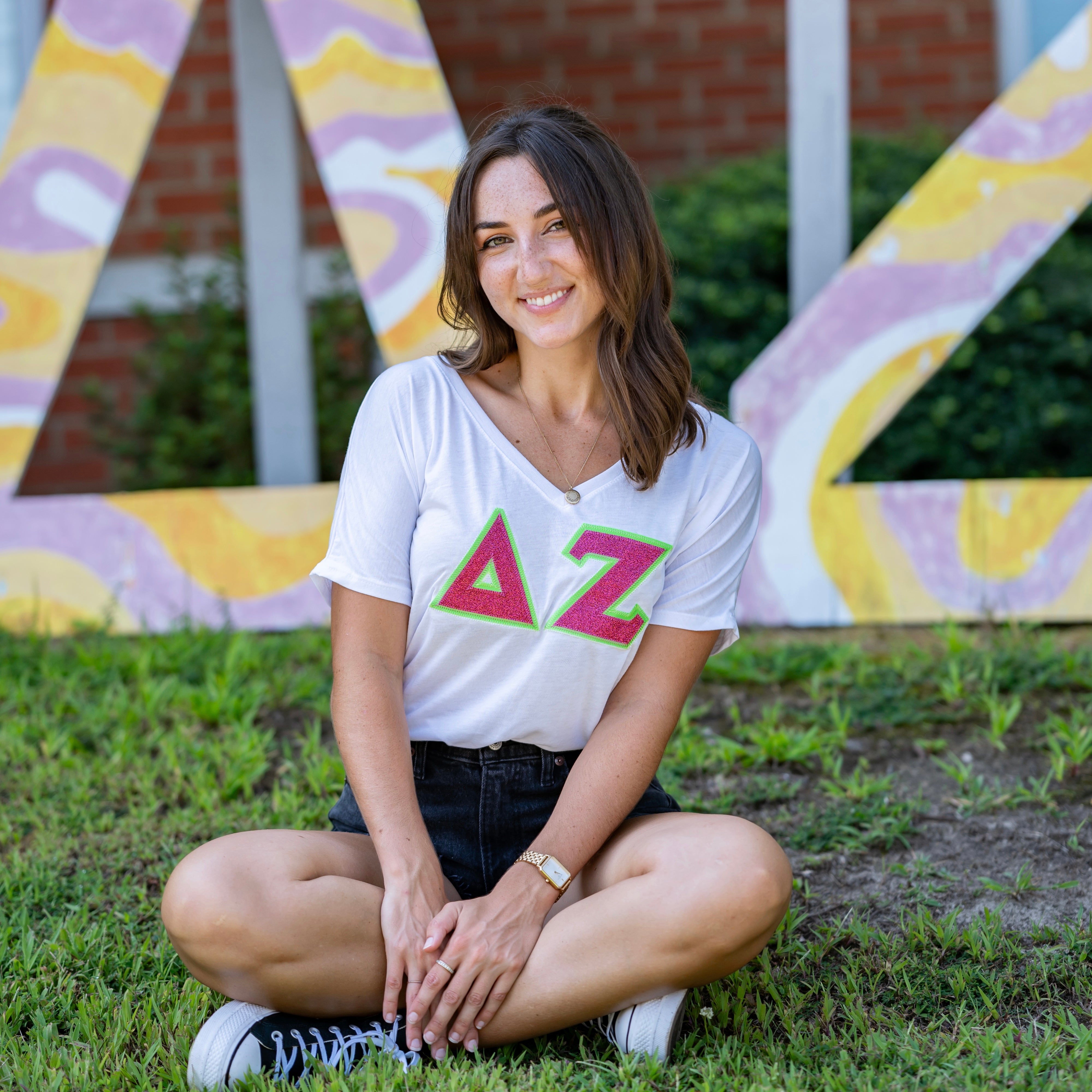 Glitter Greek Letter Shirt