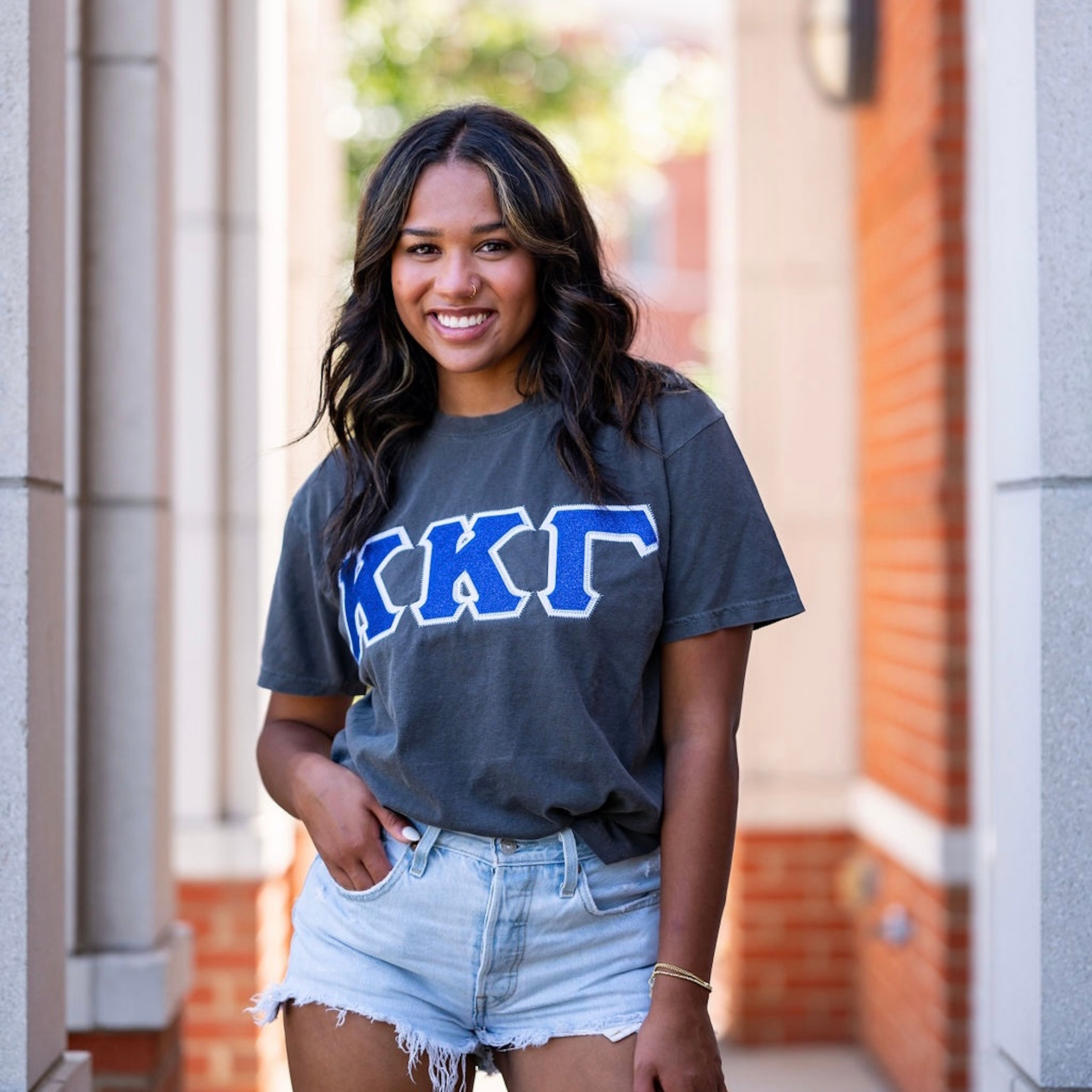 Royal Blue Glitter Greek Letter Shirt - Kappa Kappa Gamma
