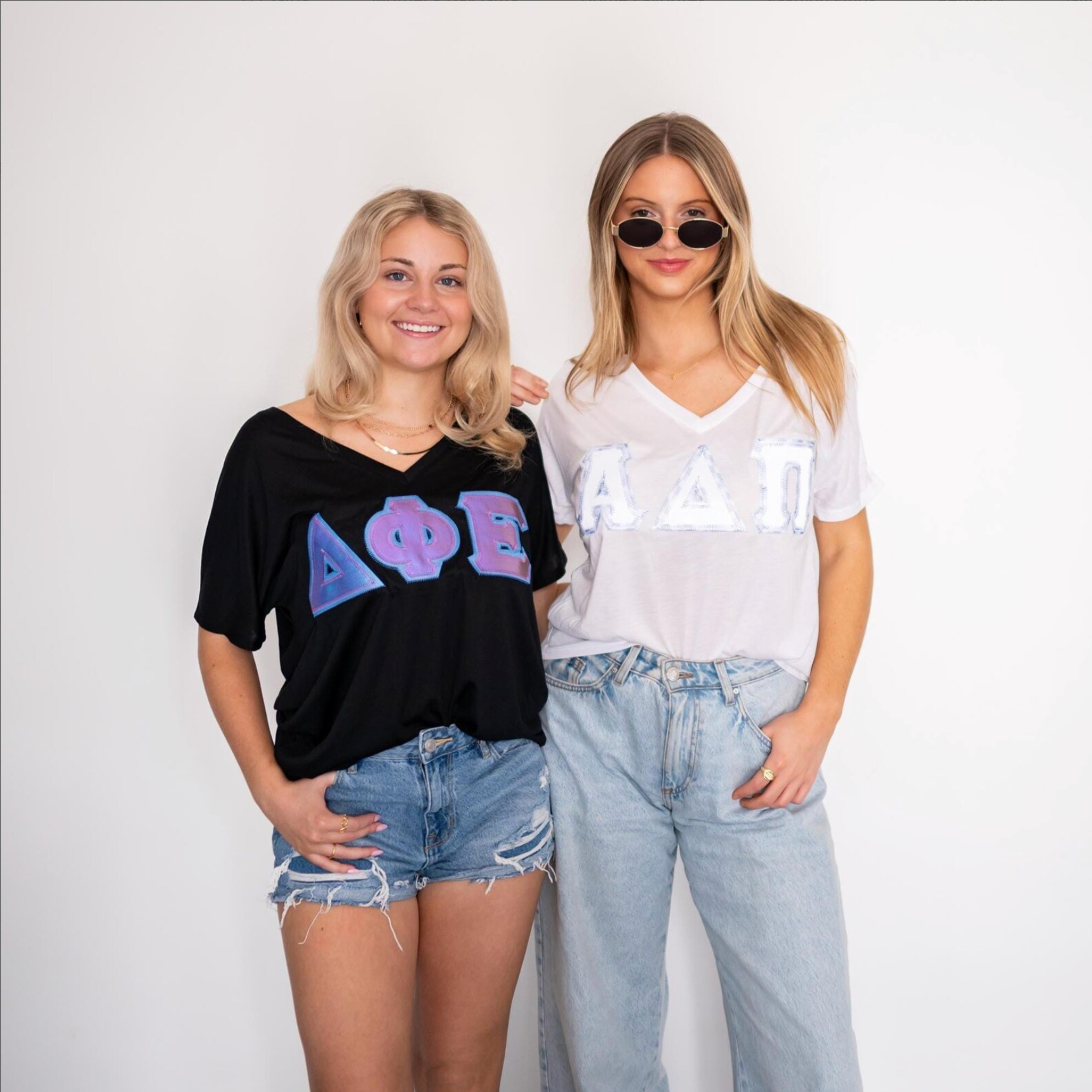 Purple Iridescent Greek Letter Shirt